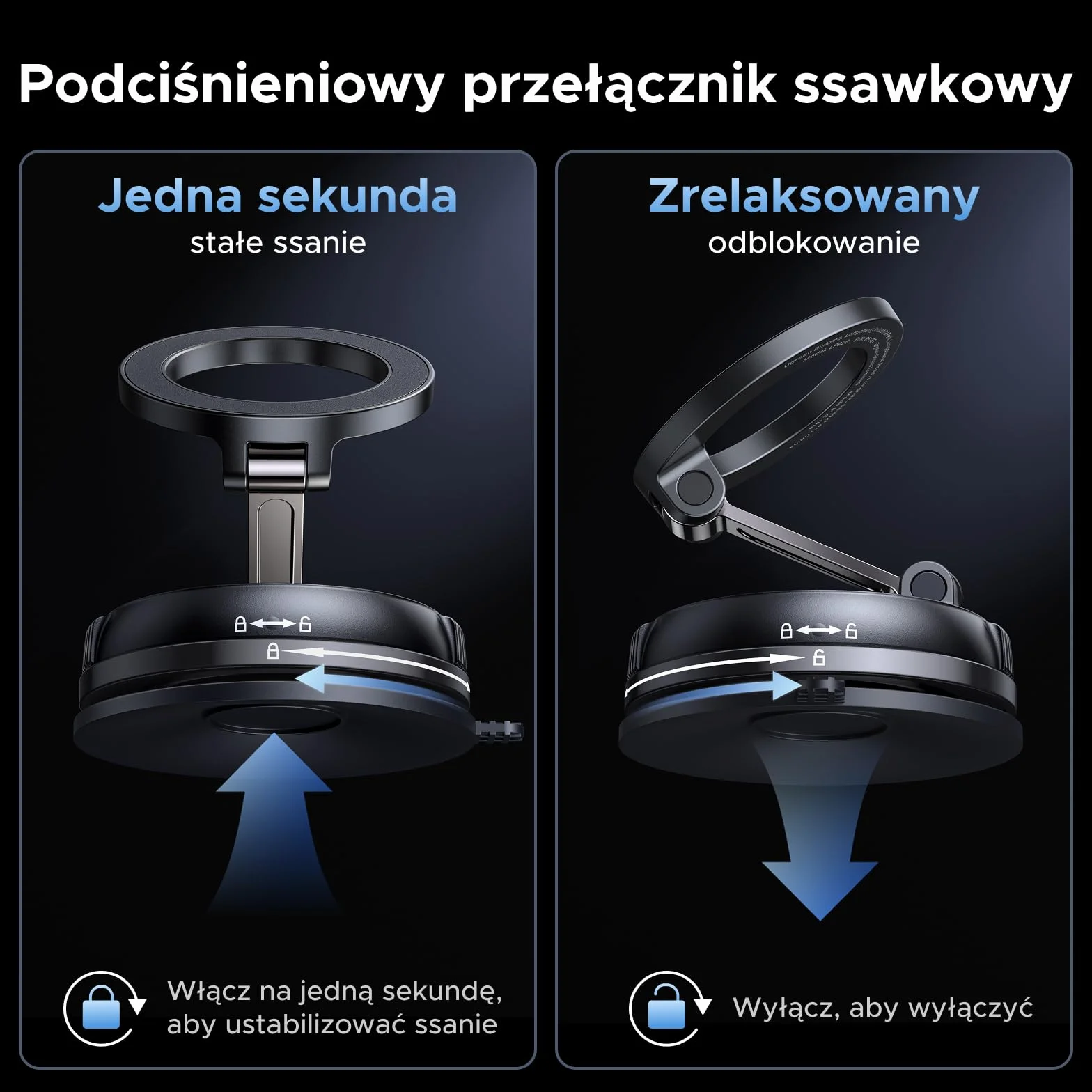UGREEN Magsafe Uchwyt samochodowy N55 Super siła magnetyczna z ultra mocną przyssawką i silikonową podkładką, uchwyt na telefon komórkowy do samochodu Kompatybilny z iPhone 17 16 15 14 13 12 Pro Max