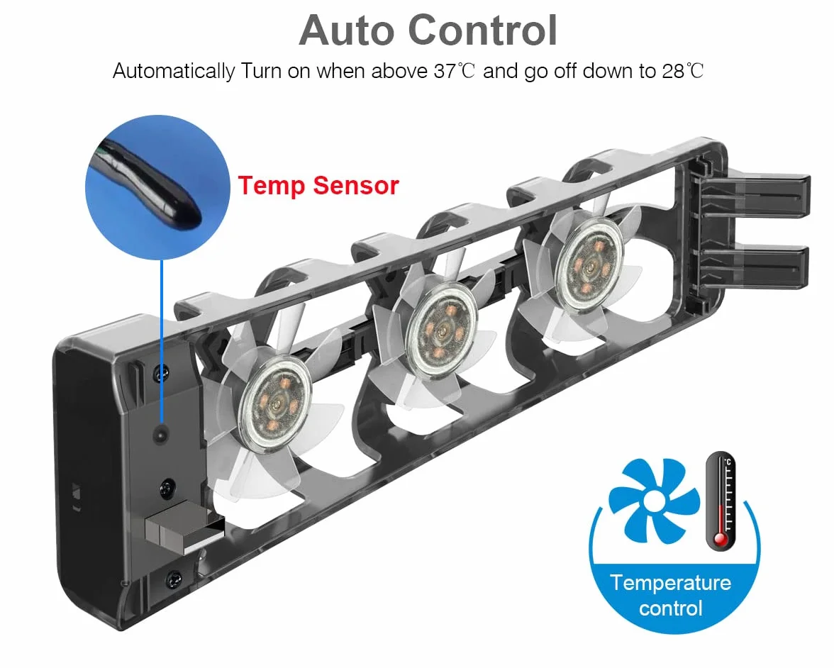 Automatyczny Wentylator Chłodzący USB Turbo z Czujnikiem Temperatury do PlayStation 5