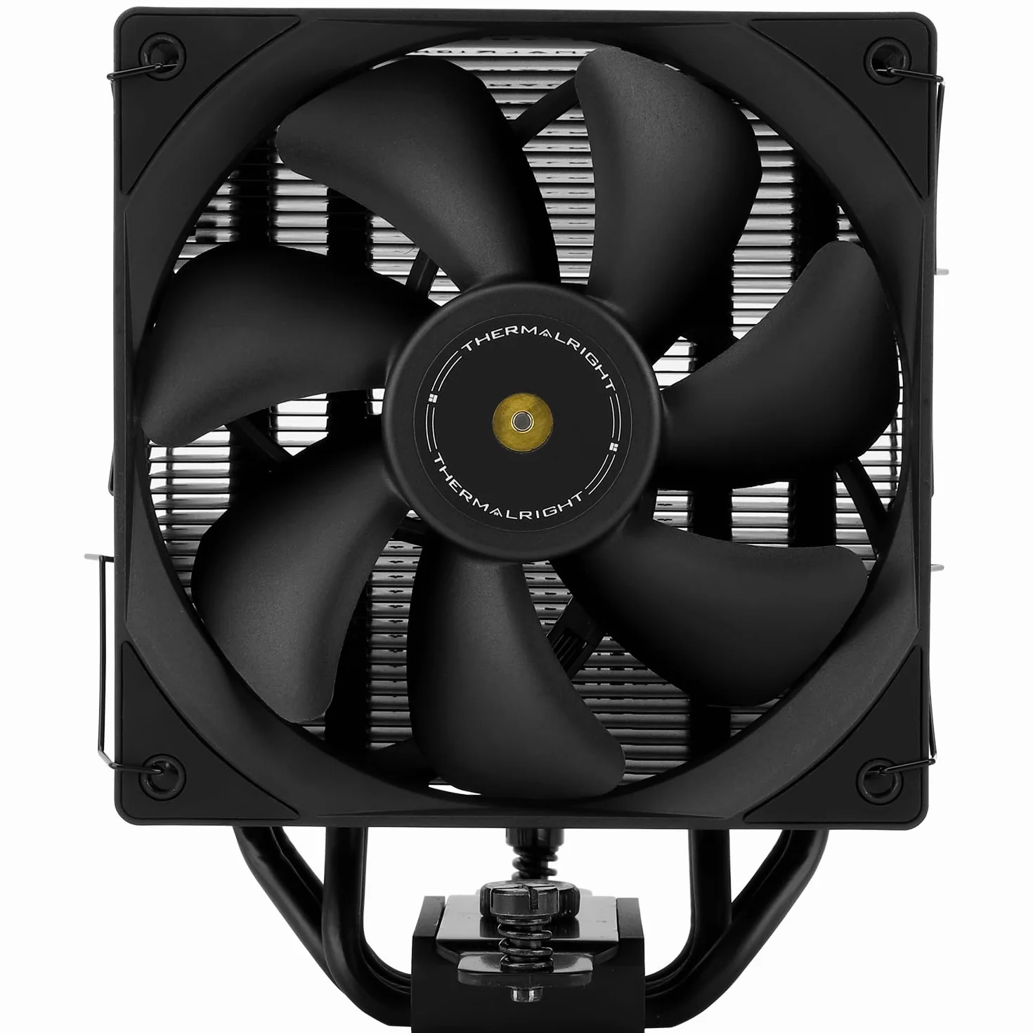 Thermalright Assassin Spirit 120 EVO Chłodzenie procesora, 4 x ciepło cieplne, 12 cm, prędkość 1850 obr./min, chłodzenie procesora, czarny, wentylator PWM, cichy, kompatybilny z AMD, AM4, AM5 i Intel
