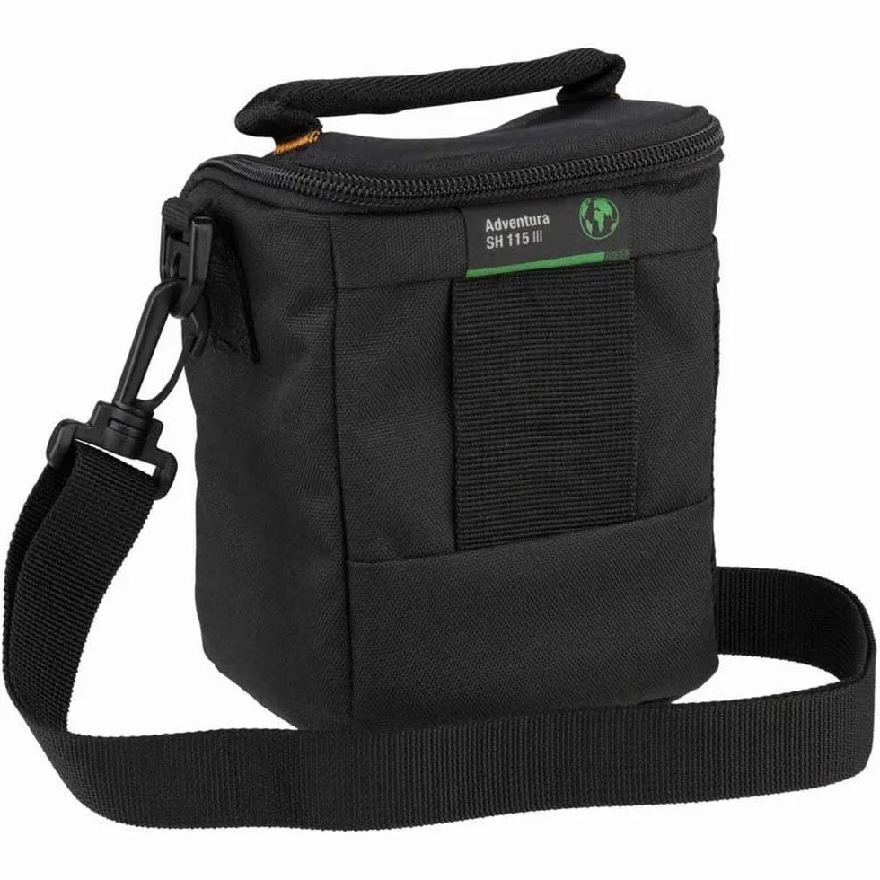 Lowepro Adventura Sh 115 II, torba na ramię na aparat z regulowanym/zdejmowanym paskiem na ramię, plecak na aparat do aparatu bezlusterkowego, kompatybilna z Sony Alpha 6000 Series, czarna