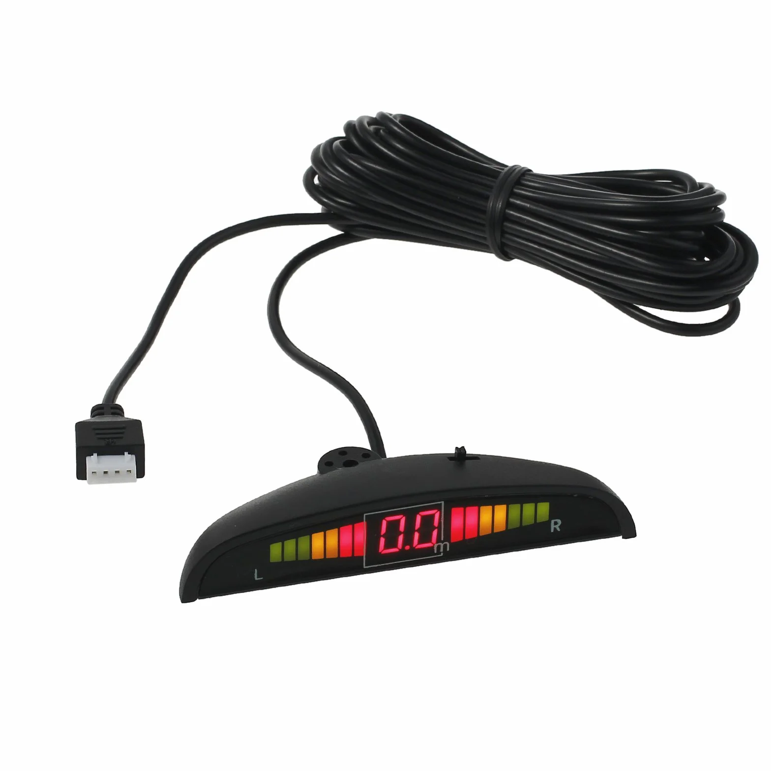 AUTOUTLET DC 12 V tylne parkowanie do tyłu, 4 czujniki, dźwięk cofania, zestaw alarmowy, wyświetlacz LCD, srebrny
