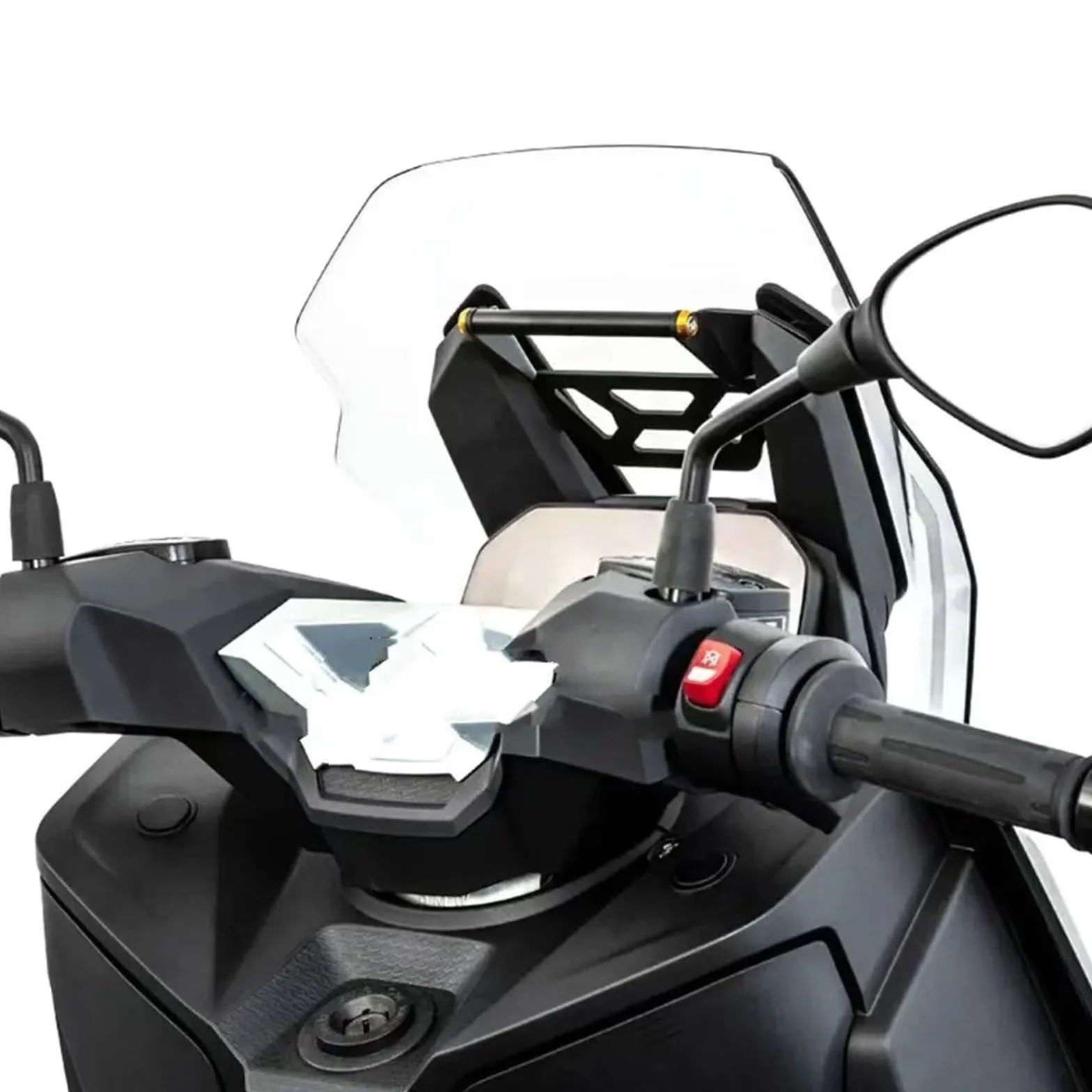 Uchwyt do nawigacji GPS Pasuje do akcesoriów motocyklowych Pasuje do BMW C400GT 2025 Uchwyt nawigacji GPS z aluminium CNC Uchwyt przedłużający kierownicę(22mm)