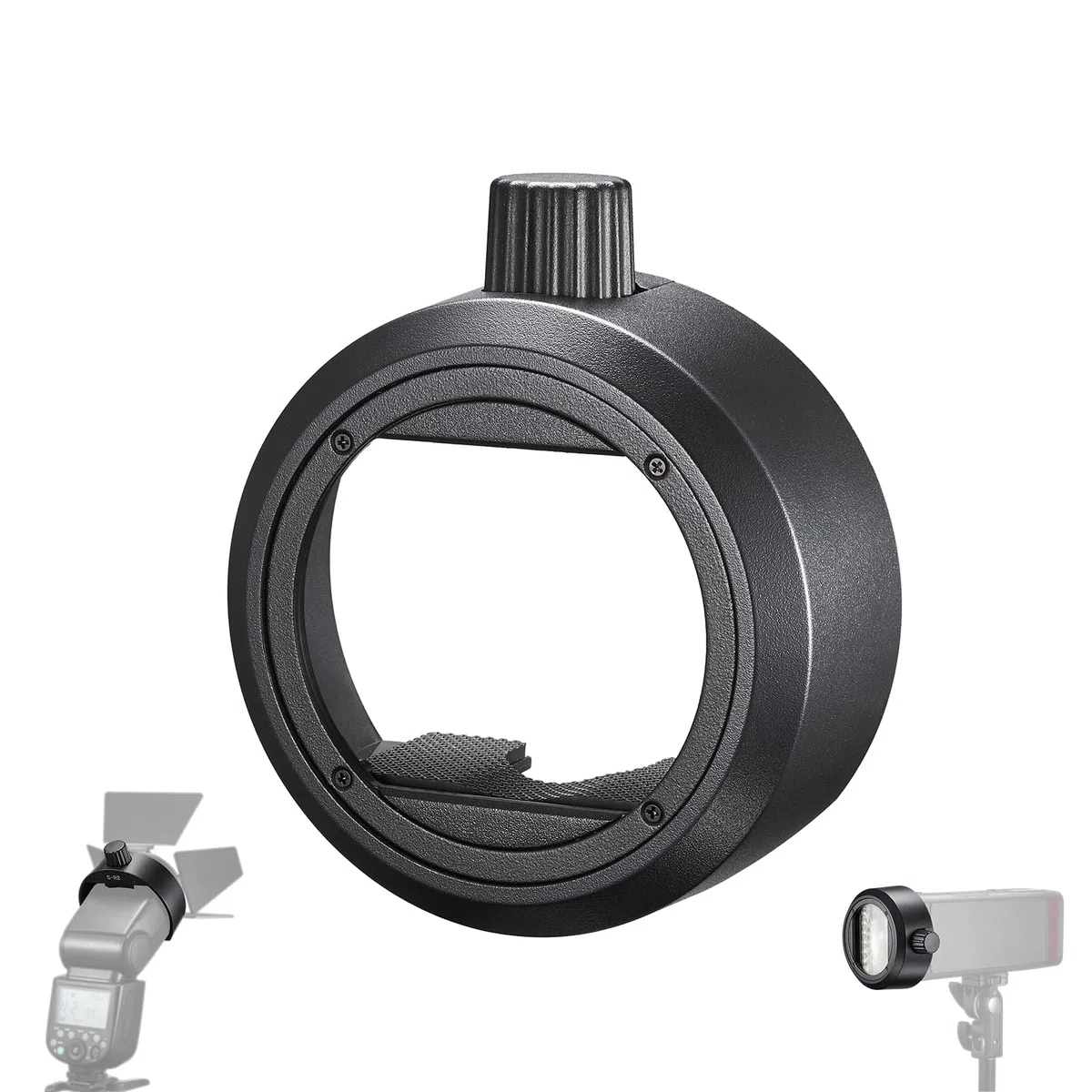 Godox S-R2 ulepszony adapter na uchwyt na lampę błyskową z okrągłą głowicą do mocowania na kamerze, do Godox AD200 AD200Pro AD200Pro II V860III V850III TT685II TT600 TT520II