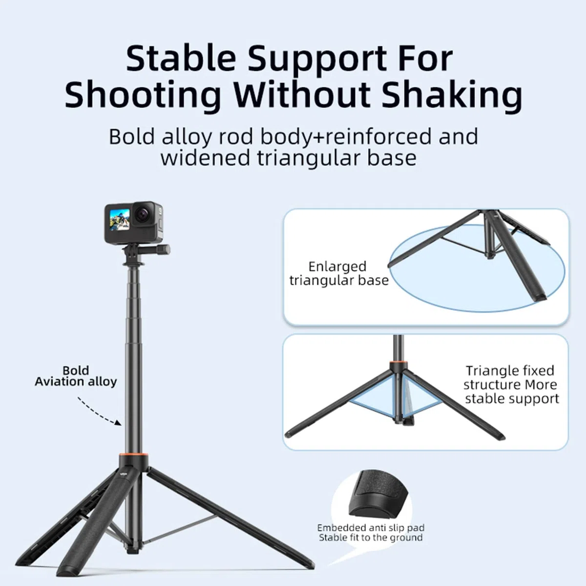 Wysuwany statyw Selfie Stick do DJI OSMO POCKET 3 / Action 4 o regulowanej długości 138cm drążek przedłużający do Insta360 ONE X3 / X2 Action Camera podstawa wspornik uchwyt akcesoria
