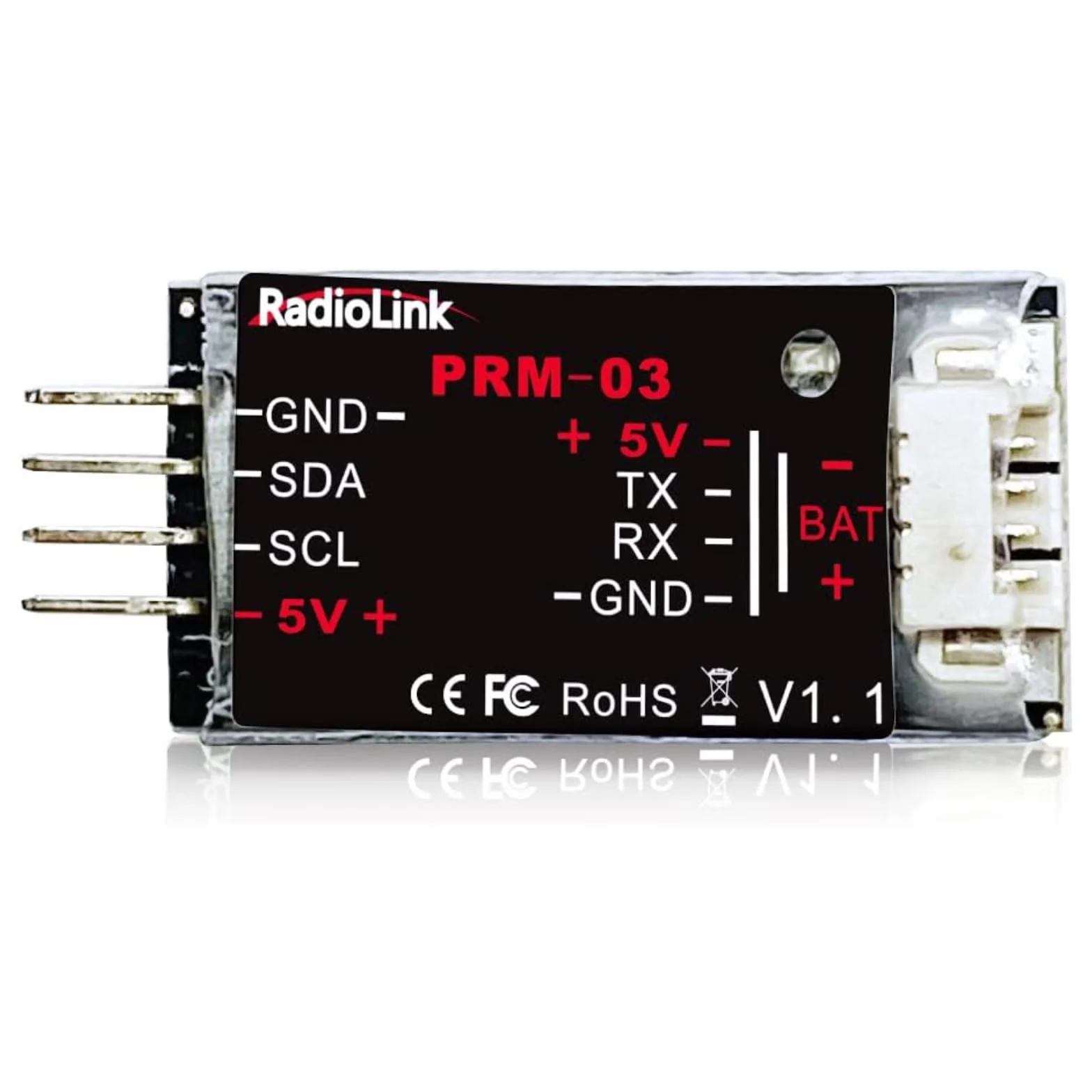 Radiolink PRM-03 Moduł telemetrii informacji OSD w czasie rzeczywistym Pobierz GPS RSSI Napięcie (1S-12S) i więcej na TX, dla AT9S Pro&AT10II, Minipix PIXHAWK APM FC, pochodzą z kablami Connect