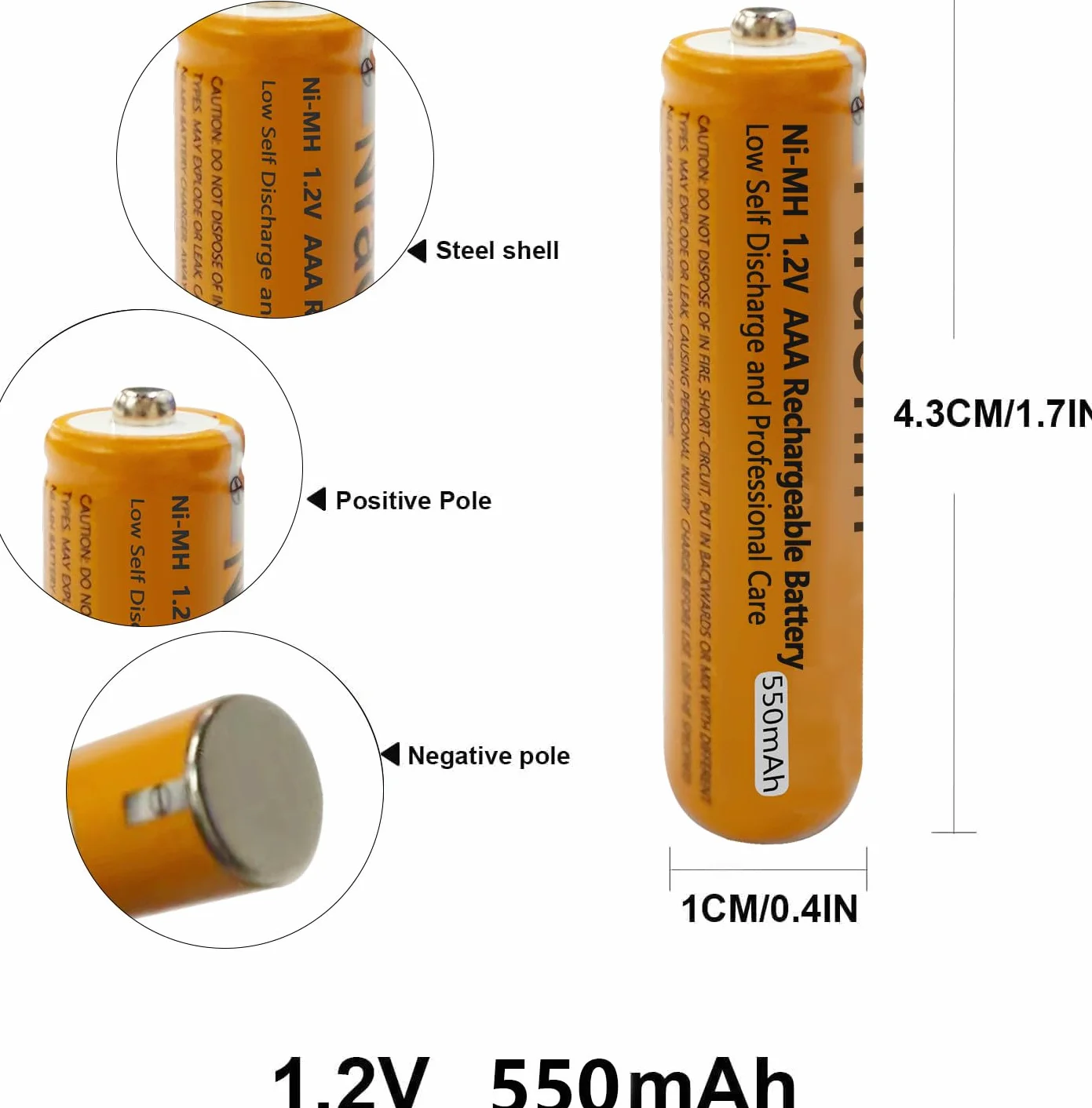 Gigaset Akumulator NI-MH 1.2V 550mAh AAA 4 sztuki baterii wielokrotnego ładowania