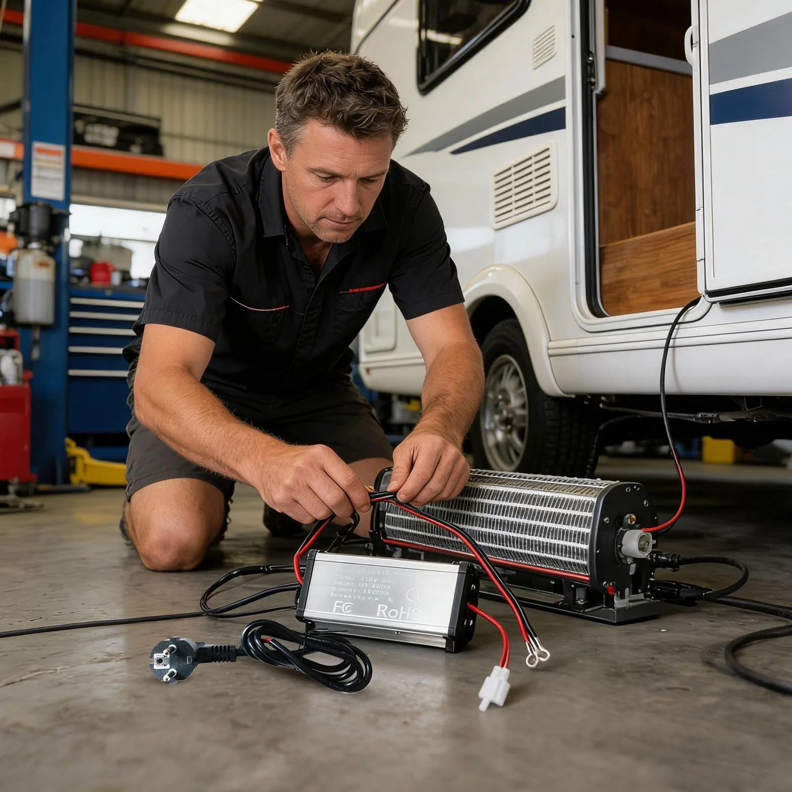 Zasilacz Do Grzejnika Diesla,Przetwornica Urządzeń Podłącz I Działaj - Zasilacz Do Grzejnika Diesla 220V Na 12V | Dla Kampera Vana Ciężarówki Pojazdu Kempingu Podróży Drogowej Domu