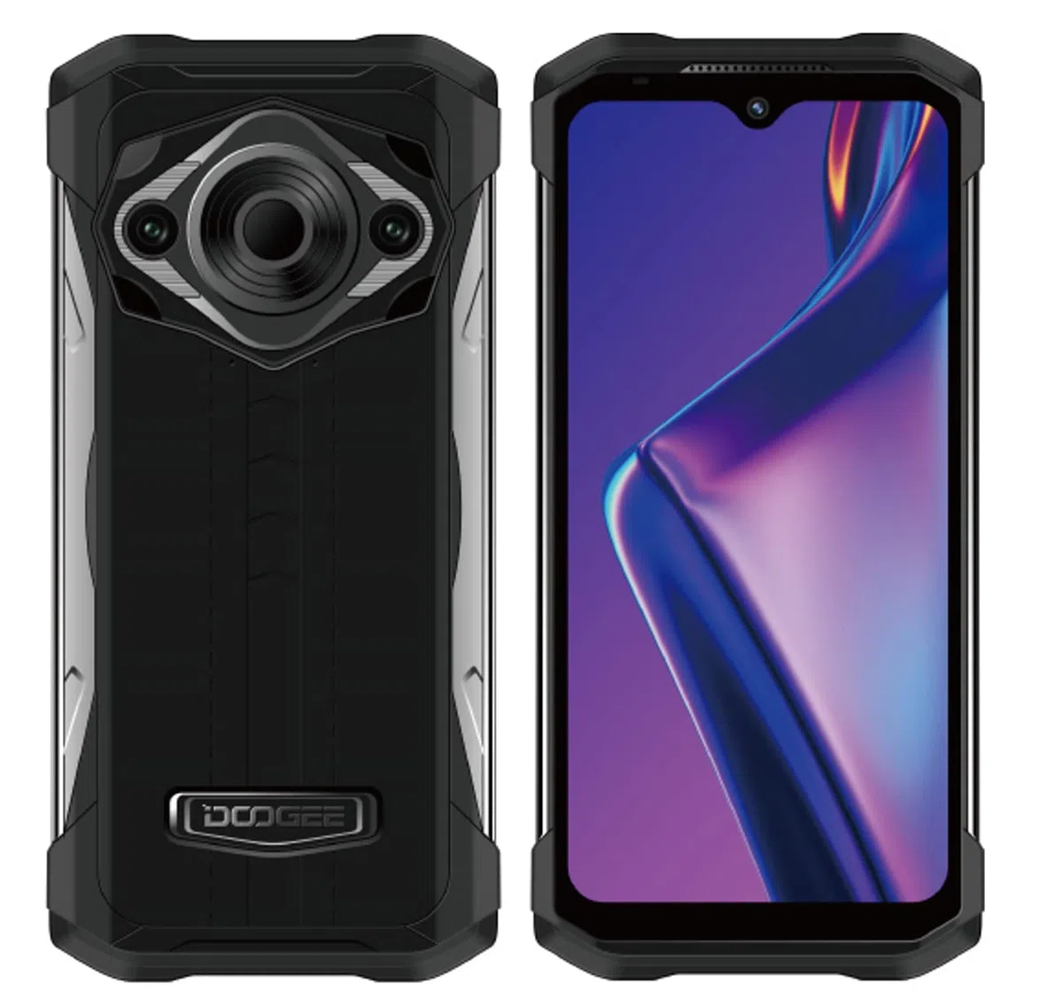S98 Pro, Helio G96 8/256GB, potrójna kamera 48MP (20MP IR Noc,Android 12 wodoodporny IP68, FHD + 6,3", bezprzewodowe ładowanie NFC, czarny