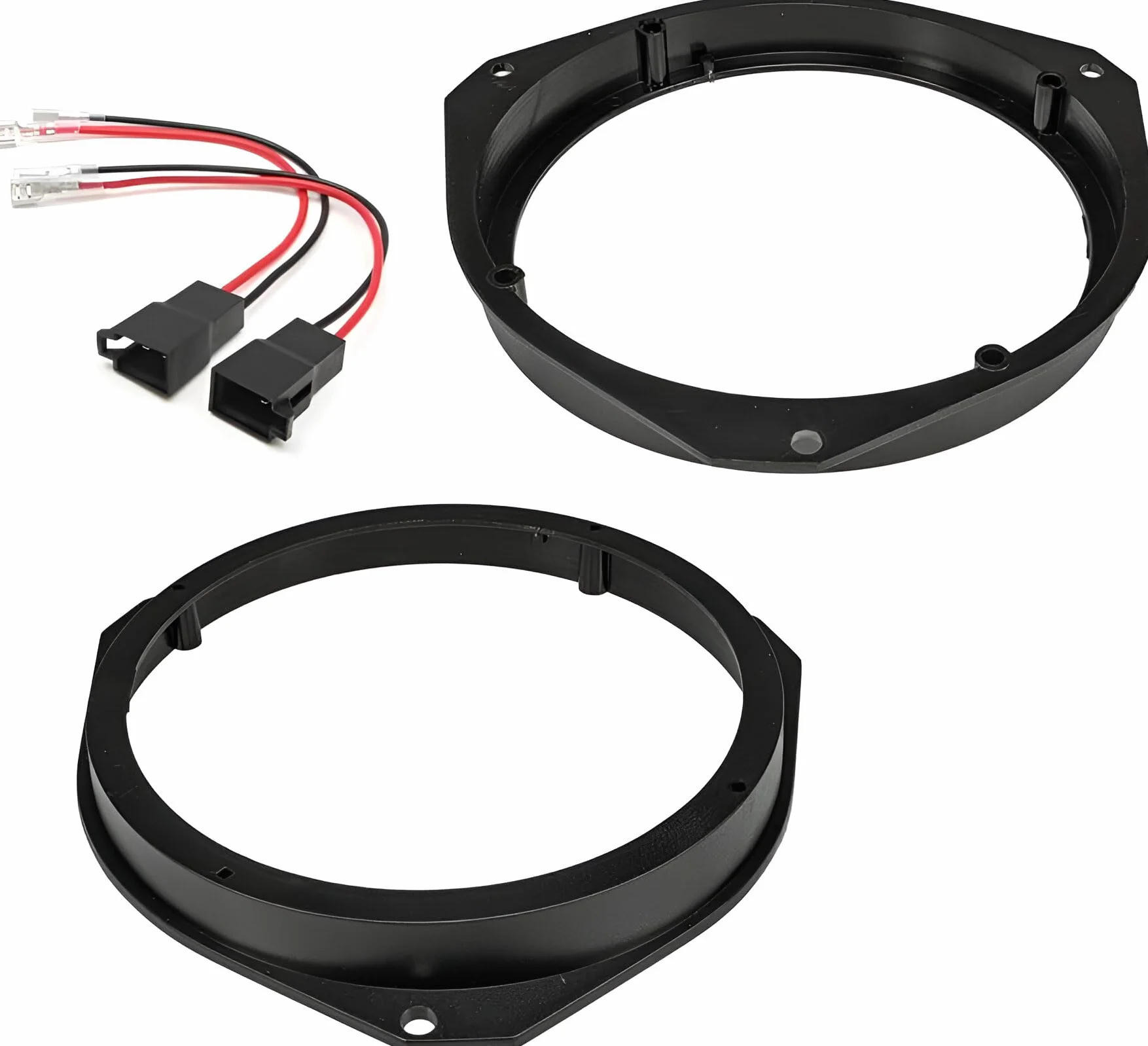 Adaptery pierścieni dystansowych i zestaw uprzęży do głośników 16,5 cm / 165 mm kompatybilne z Fiat, Lancia, Alfa Romeo, Vauxhall, Ford, Peugeot, Citroen, Iveco
