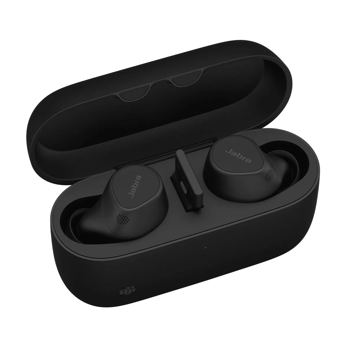 Jabra Evolve2 Buds Prawdziwie bezprzewodowe douszne słuchawki Bluetooth z aktywną redukcją szumów i technologią MultiSensor Voice z 4 mikrofonami - certyfikat Microsoft Teams i inne platformy. Czarne | Bluetooth, z aktywną redukcją szumów, technologią Mul