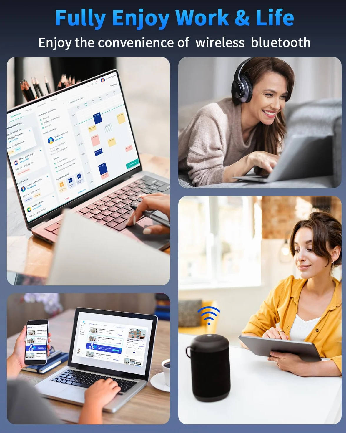 ZEXMTE Adapter Bluetooth 5.4 USB do komputera, EDR i BLE, antena o wysokim wzmocnieniu, 180 m dalekiego zasięgu