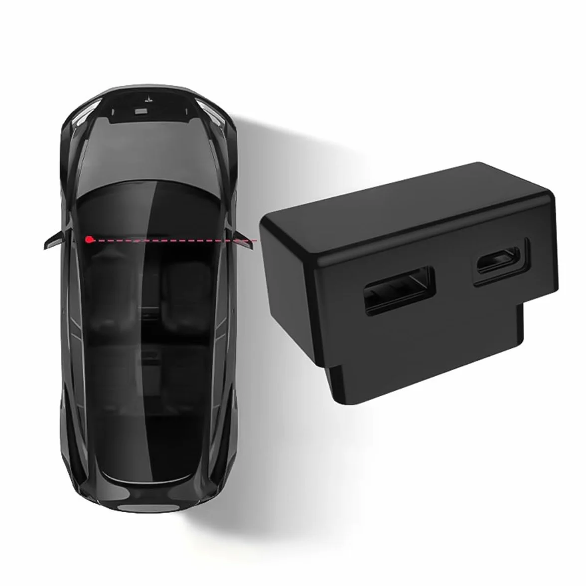 Samochodowy adapter zasilania OBD PD 30W OBD męski na USB typu C żeński Ładowarka DC12-24V