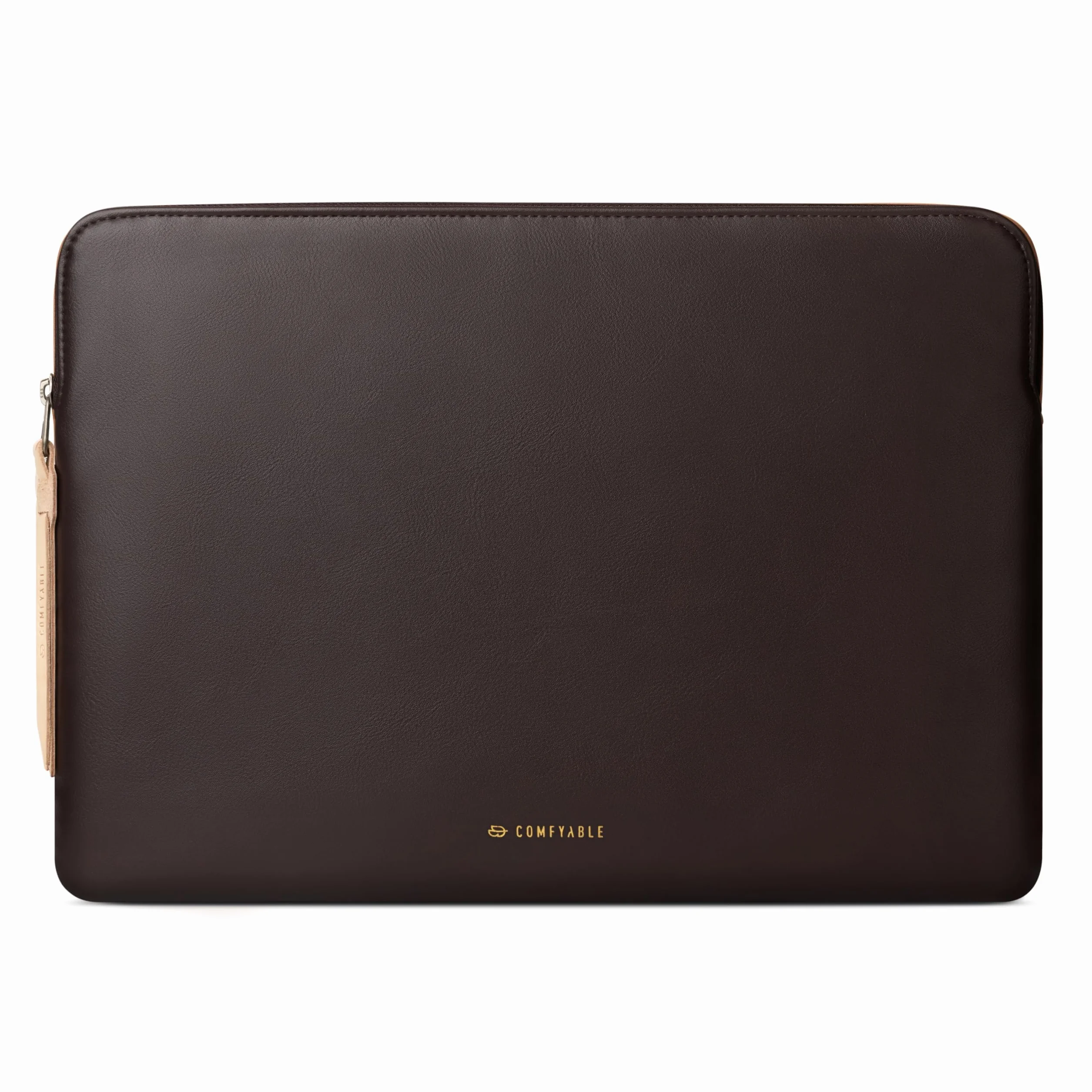 Comfyable smukłe etui na laptopa kompatybilne z MacBook Air i MacBook Pro 13/14 cali M5/M4/M3/M2/M1 Pro/Max 2026-2021, pokrowiec podróżny Mac PU, Czekoladowy