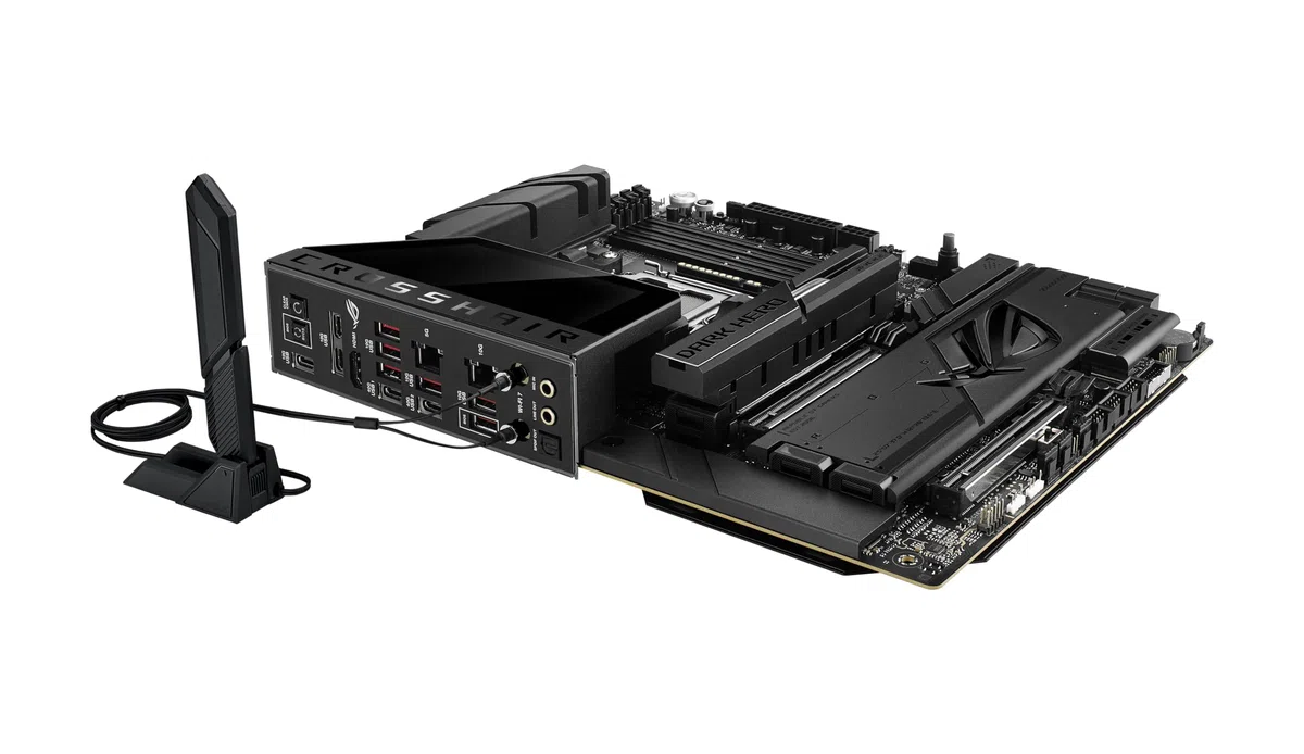ASUS ROG Crosshair X870E Dark Hero Gamingowa płyta główna z gniazdem AMD AM5 (ATX, DDR5, Advanced AI PC, 10 GB Ethernet, WiFi 7, 2X PCIe 5.0 M.2, 2X USB4, 2 x USB 20 Gbps)