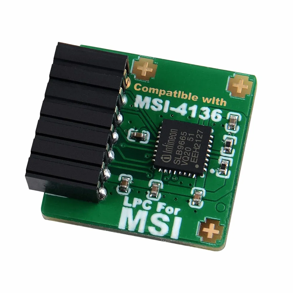 Moduł TPM2.0 TPM LPC 14-pinowy moduł z Infineon SLB9665 do płyty głównej MSI kompatybilny z TPM2.0 (MS-4136)