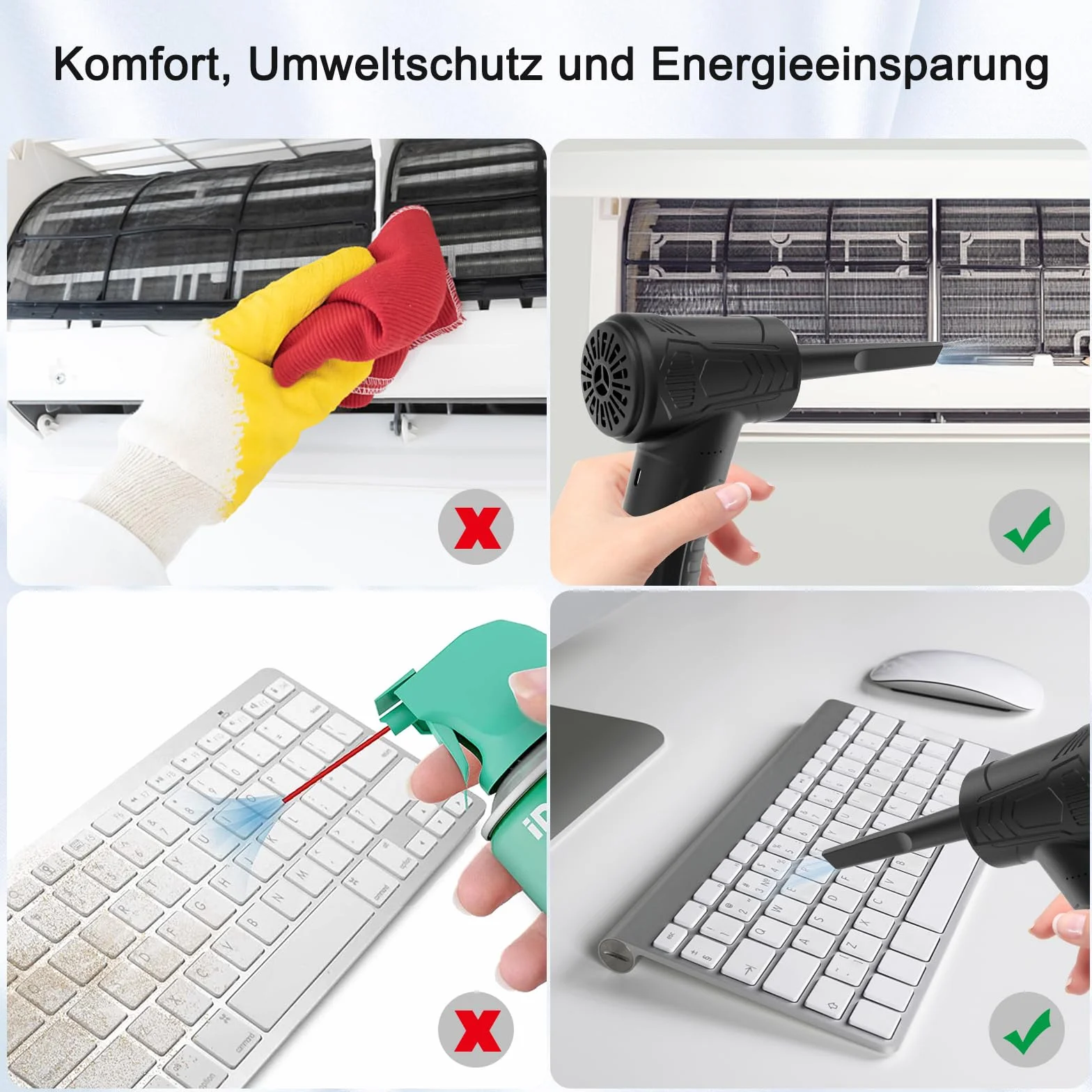 Faburo AGFAYF0810-GE1-DE 3-biegowa 51000 obr/min 7600 mAh LED szybkie ładowanie USB