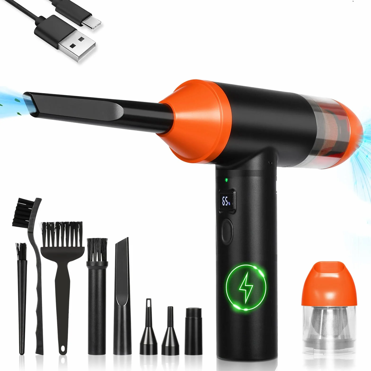 Elektryczna dmuchawa do kurzu 3 w 1, 110 000 obr./min, 13000 Pa, 3 biegi, Air Duster