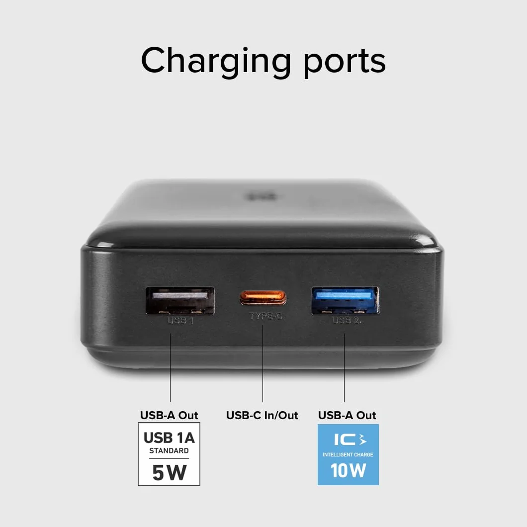 SBS PowerBank 20K SLIM 20000mAh Power Bank Szybkie Ładowanie USB-C USB-A Czarny