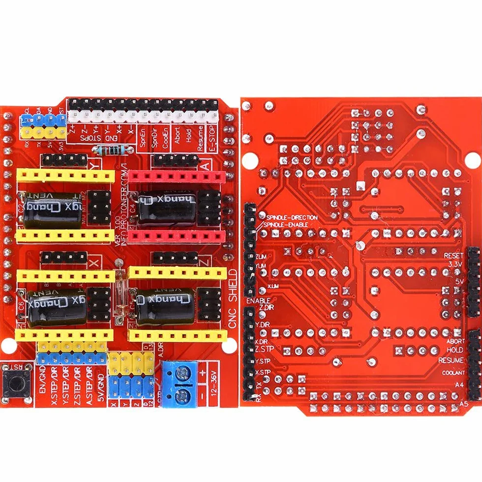 CNC Shield V3.0 Erweiterungsplatinen Kit für Arduino mit DRV8825 Schrittmotortreiber und Kühlkörper
