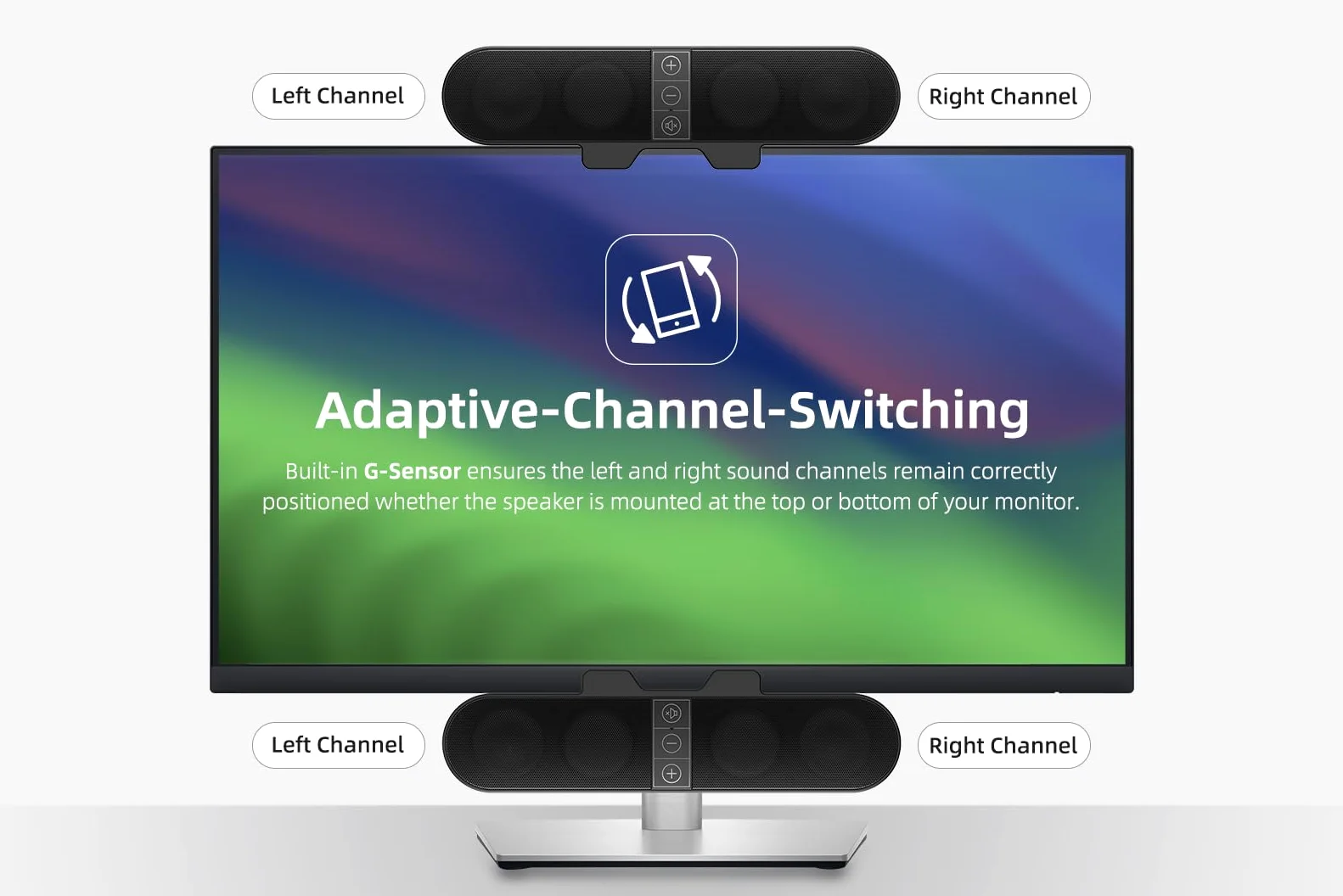 Głośniki komputerowe do monitora stacjonarnego, wtyczka USB, przewodowe, soundbar komputerowy do PC, głośniki do laptopa z przełączaniem kanałów adaptacyjnych, głośny dźwięk, głęboki bas, adapter USB