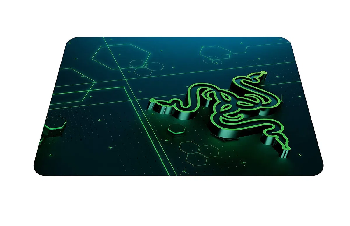 Razer Goliathkäfer – przenośna podkładka pod mysz gamingowa do gry na wynos, tkanina, niebieska/zielona, mobilna