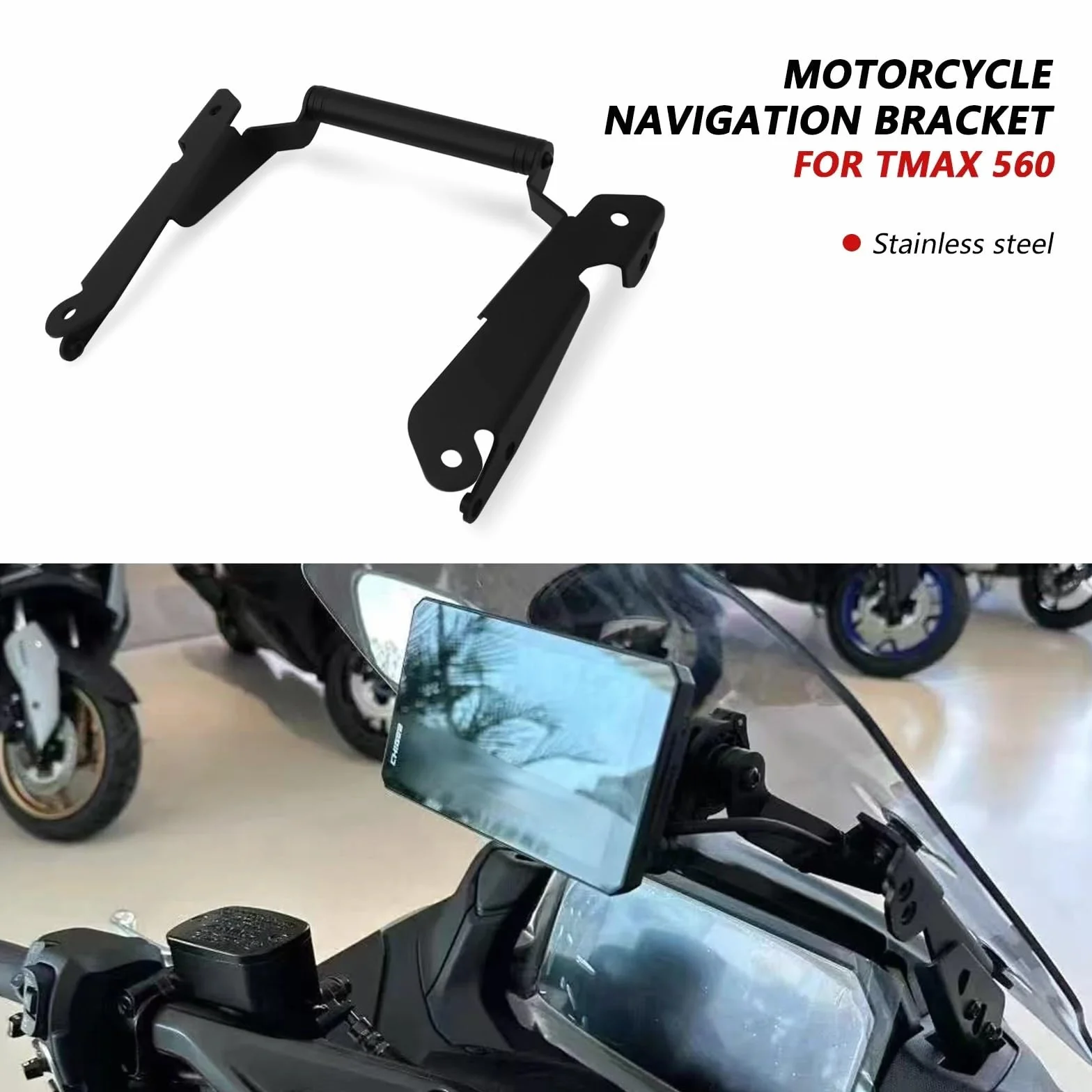 Motocyklowy uchwyt nawigacyjny GPS Akcesoria motocyklowe Uchwyt do nawigacji GPS i smartfonów Adapter do montażu Uchwyt pasuje do T-MAX 560 2025-