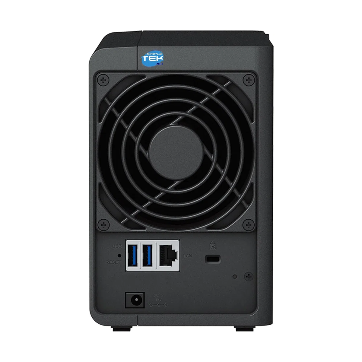 SIMPLETEK - 2-kieszeniowe urządzenie sieciowe NAS z podwójnym dyskiem HDD 1TB+1TB, Gigabit Ethernet LAN, kopiowanie USB, 2 GB DDR4