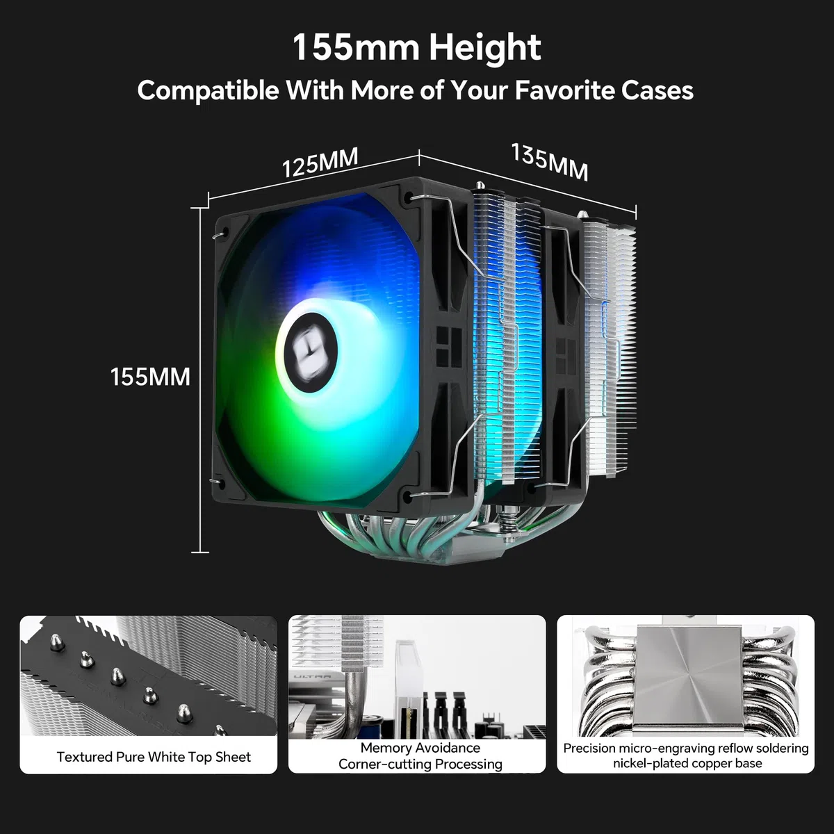 THERMALRIGHT Peerless Assassin 120 SE ARGB V2 wentylator chłodzący CPU, 6 rur cieplnych, technologia AGHP Gen 5.0, 1850 obr./min, wentylator PWM 120 mm, do Intel 1851/1700, AMD AM4/AM5