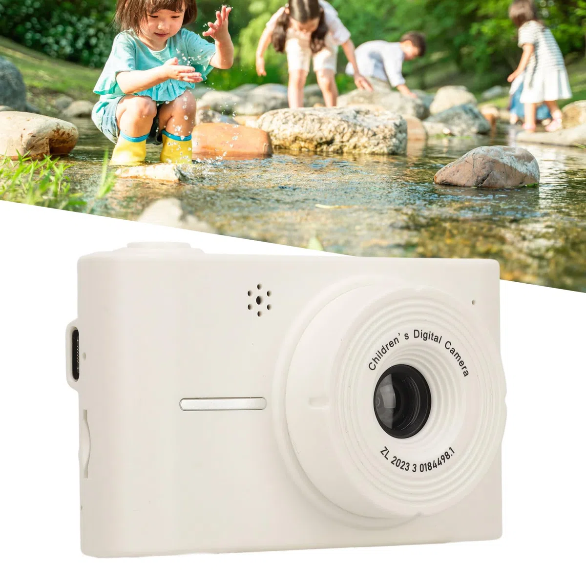 Aparat Cyfrowy 1080P z Dwoma Obiektywami i rozdzielczością 40 MP, Ekranem IPS, Autofokusem, Przyjazny dla środowiska, na świąteczny (WHITE)