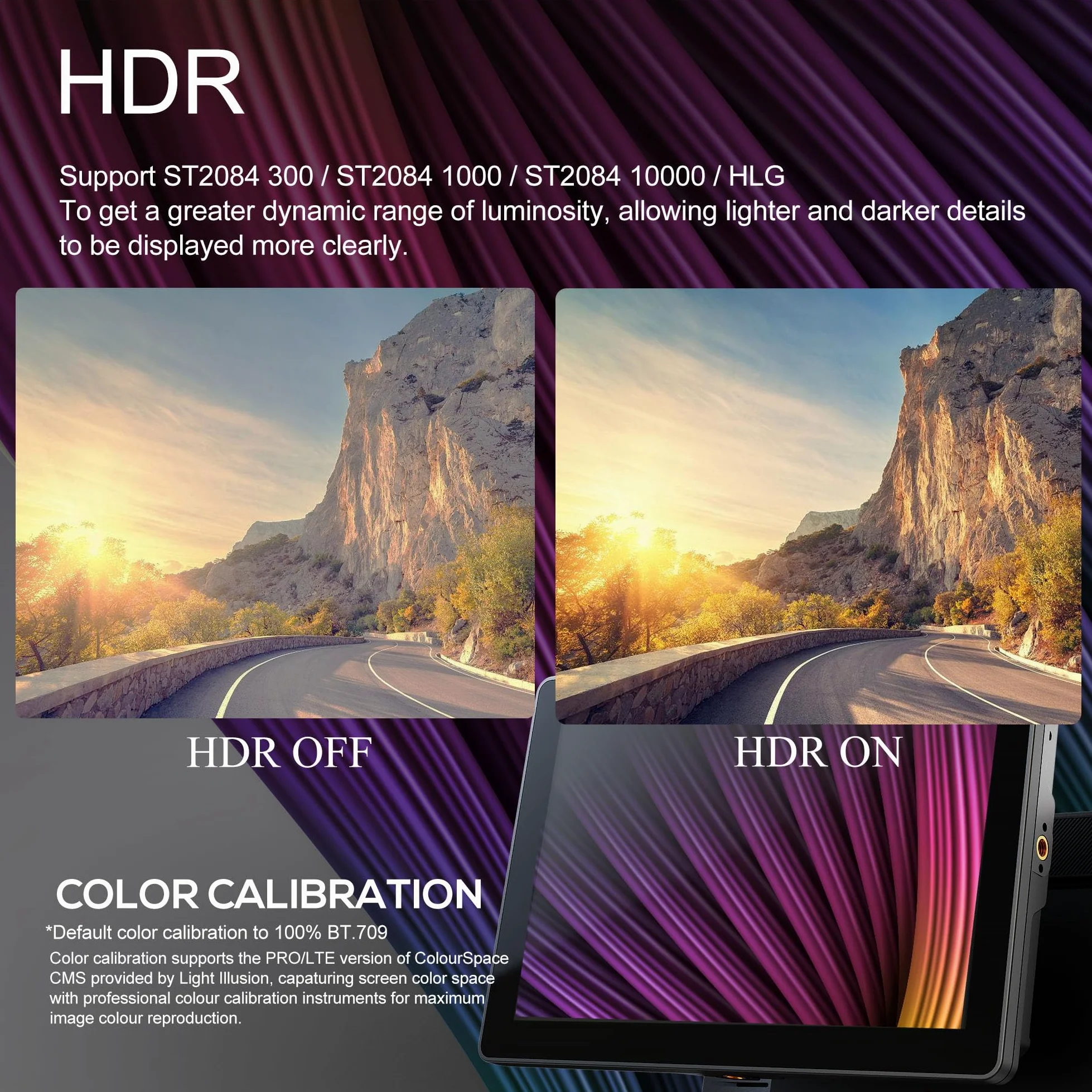 LILLIPUT HT10S 10,1" 1920 x 1200 FHD IPS kamera monitorująca 1800, lustrzanka cyfrowa, monitor kamer 4K HDMI/ 3G-SDI ekran dotykowy Kamera Field Monitor HDR, 3D-LUT