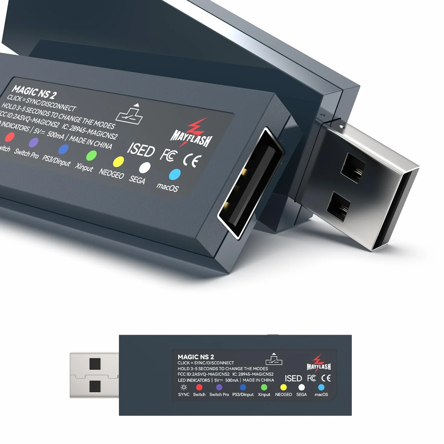 MAYFLASH Magic NS 2 Bezprzewodowy adapter Bluetooth USB do przełącznika/przełącznika OLED, Windows, Raspberry Pi, kompatybilny z kontrolerem Xbox Series X i S, kontrolerem Bluetooth Xbox One, kontrolerem PS5 i nie tylko