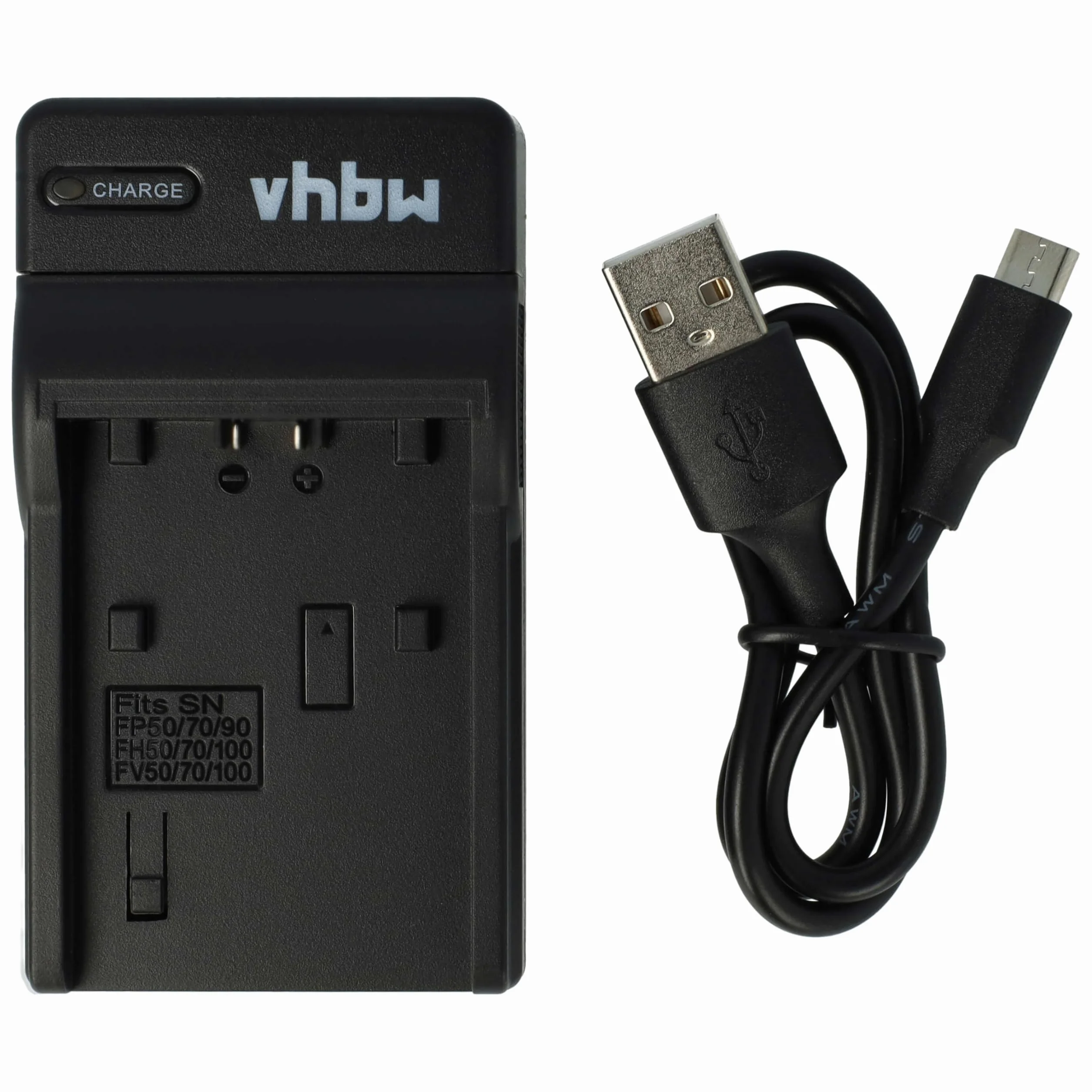 vhbw Ładowarka USB kompatybilna z Sony Cybershot DSC-HX1, DSC-HX100, DSC-HX100V, DSC-HX200, DSC-HX200V kamera / akumulator - ładowarka