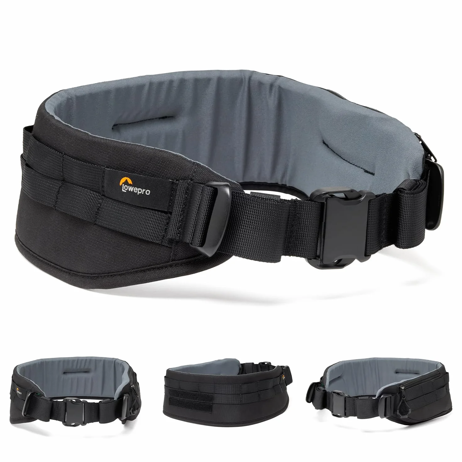 Lowepro ProTactic Utility Belt III, kompatybilny z ProTactic Camera Backpack 350/450 III, Toploader Lens Cases Modular System, Sliplock Connection Attached Loop, Pas biodrowy do akcesoriów do aparatów