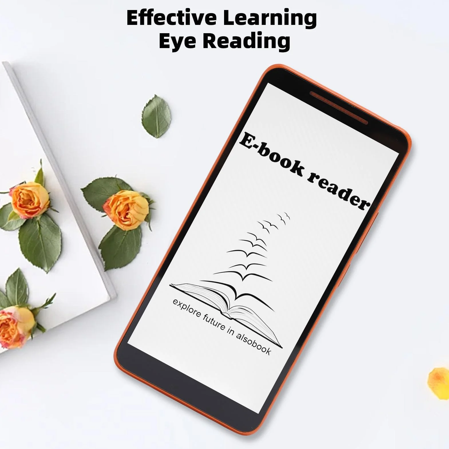 Asixxsix Czytnik E-booków Android 8.1, 5,7 Cala E-Ink Display1gb RAM 8GB ROM Compact Mobile Epaper Reader z Wi-Fi Bluetooth GPS FM, Wbudowany Aparat Głośnikowy, Długopis i Słuchawki