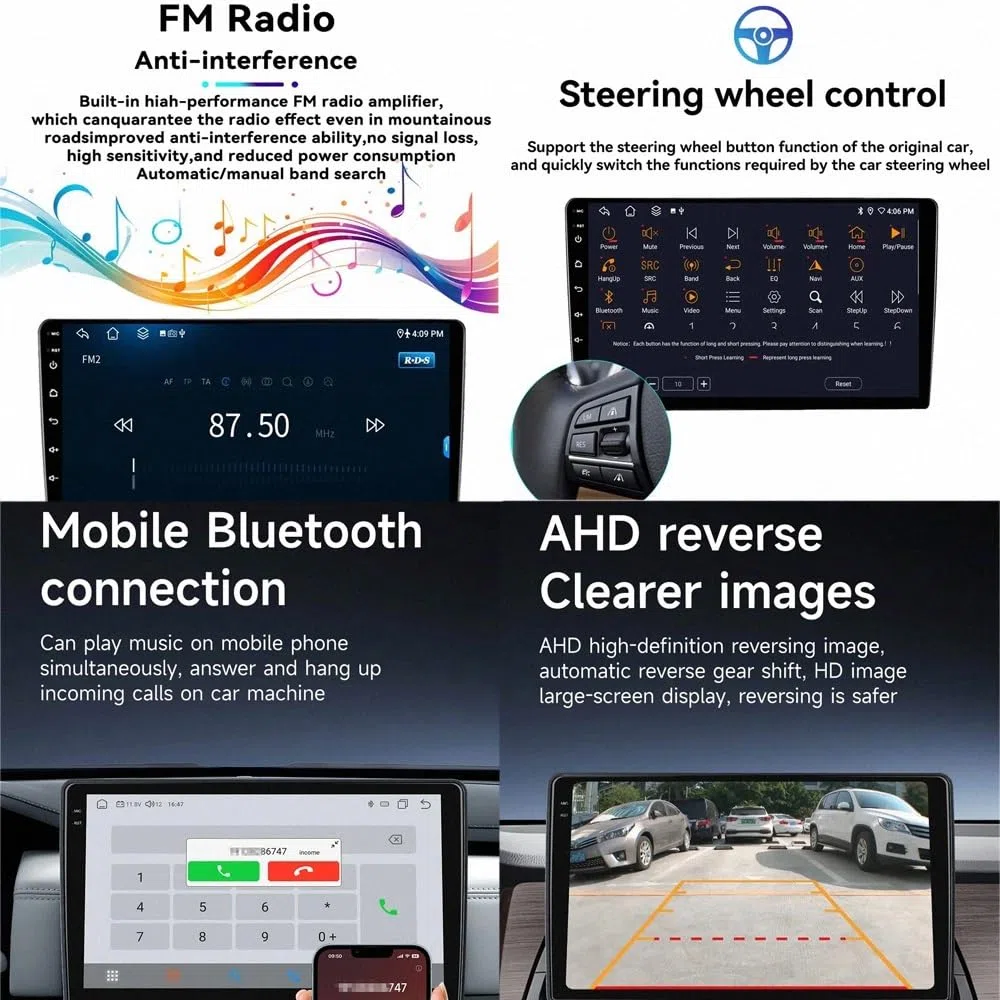 Radio Samochodowe dla Hyundai ix20 ix-20 2010-2023 9 Inches Android 15 Radio Samochodowe Podwójne Fm Am Bluetooth Usb Android Auto Do, 8 Core 8G+128G