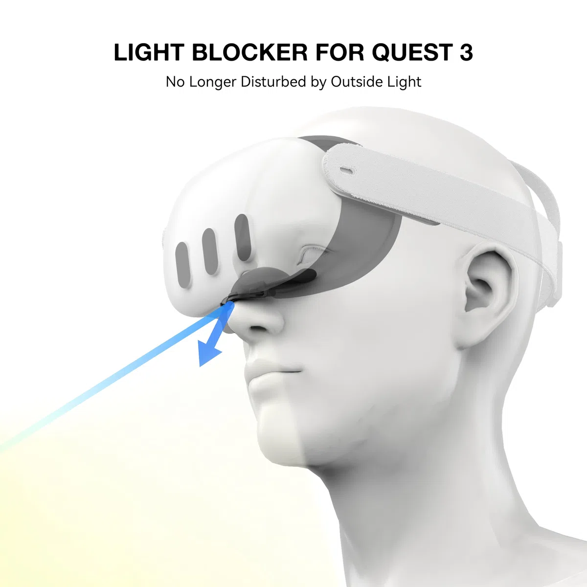 APEXINNO Poduszka na nos VR zapobiegająca wyciekom do zestawu słuchawkowego Quest 3, osłona nosa VR tylko do oryginalnego zestawu słuchawkowego Quest 3