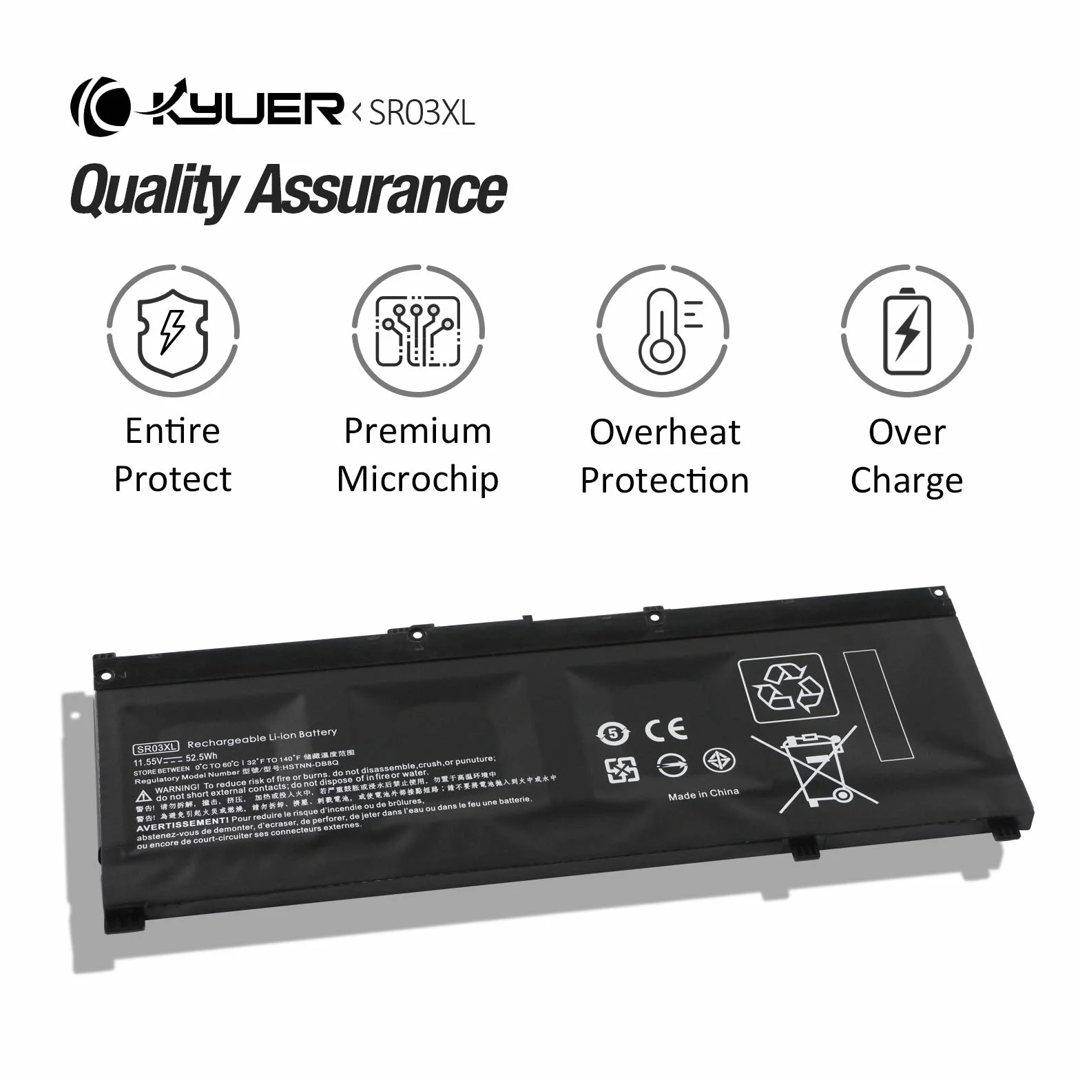 Bateria do HP Pavilion 15-CX0000 15T-CX0000 17-CD0000 ZBook 15v G5 SR03XL TPN-Q194