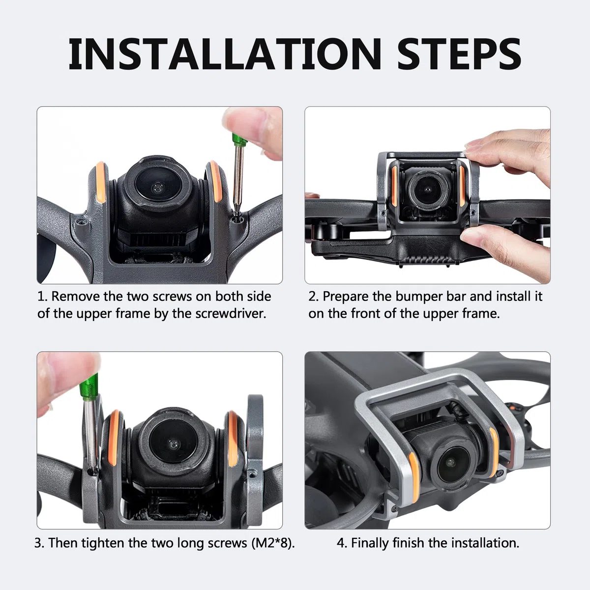STARTRC Avata 2 Gimbal osłona zderzaka do DJI Avata 2 FPV akcesoria do drona obiektywu zderzak bezpieczeństwa PTZ Protect Bar kamera ze stopu aluminium ochrona antykolizyjna osłona