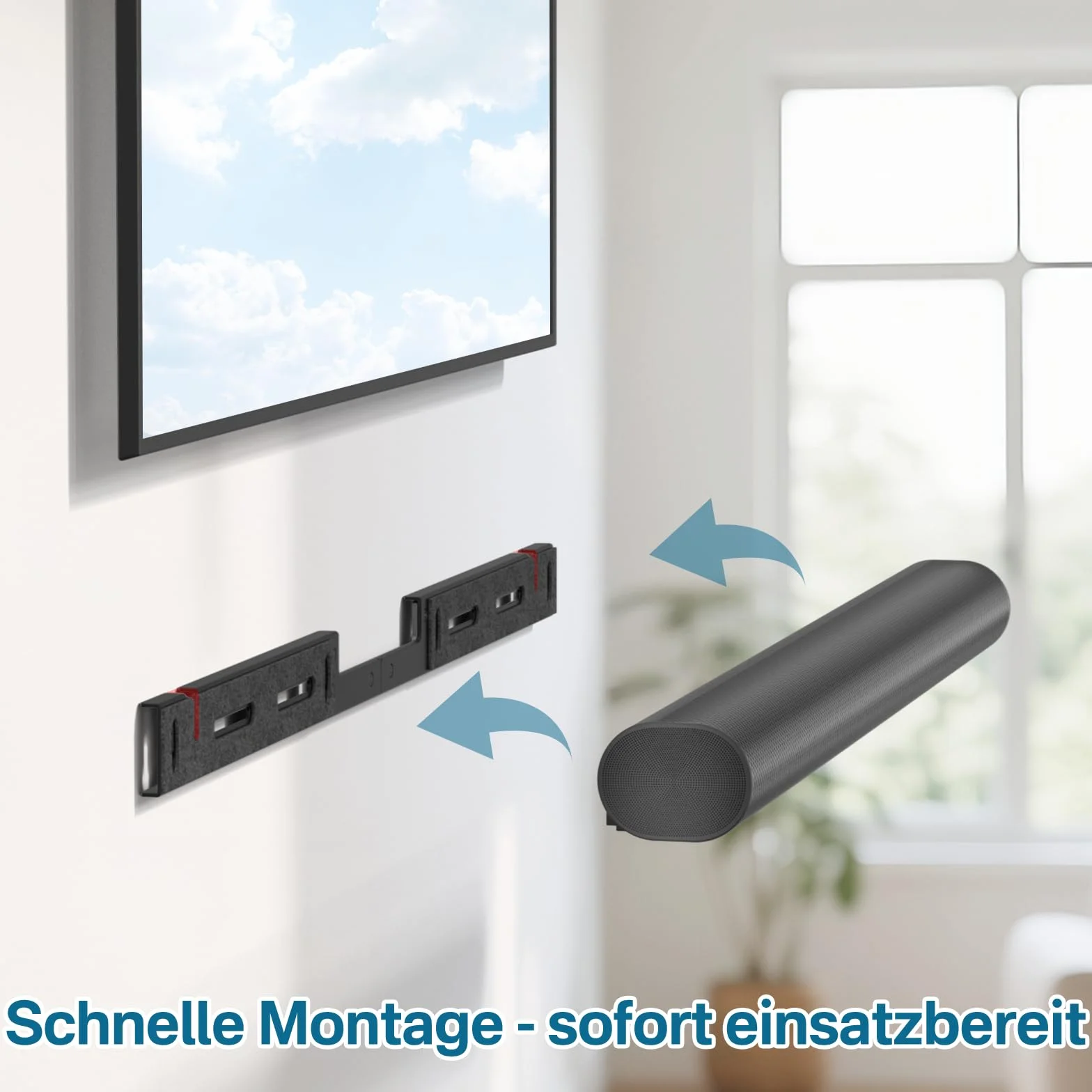 notiela Heavy-Duty uchwyt na soundbar do Sonos Arc i Sonos Arc Ultra uchwyt ścienny - pływająca metalowa półka do Sonos Arc i Arc Ultra, łatwy w montażu uchwyt ścienny Soundbar