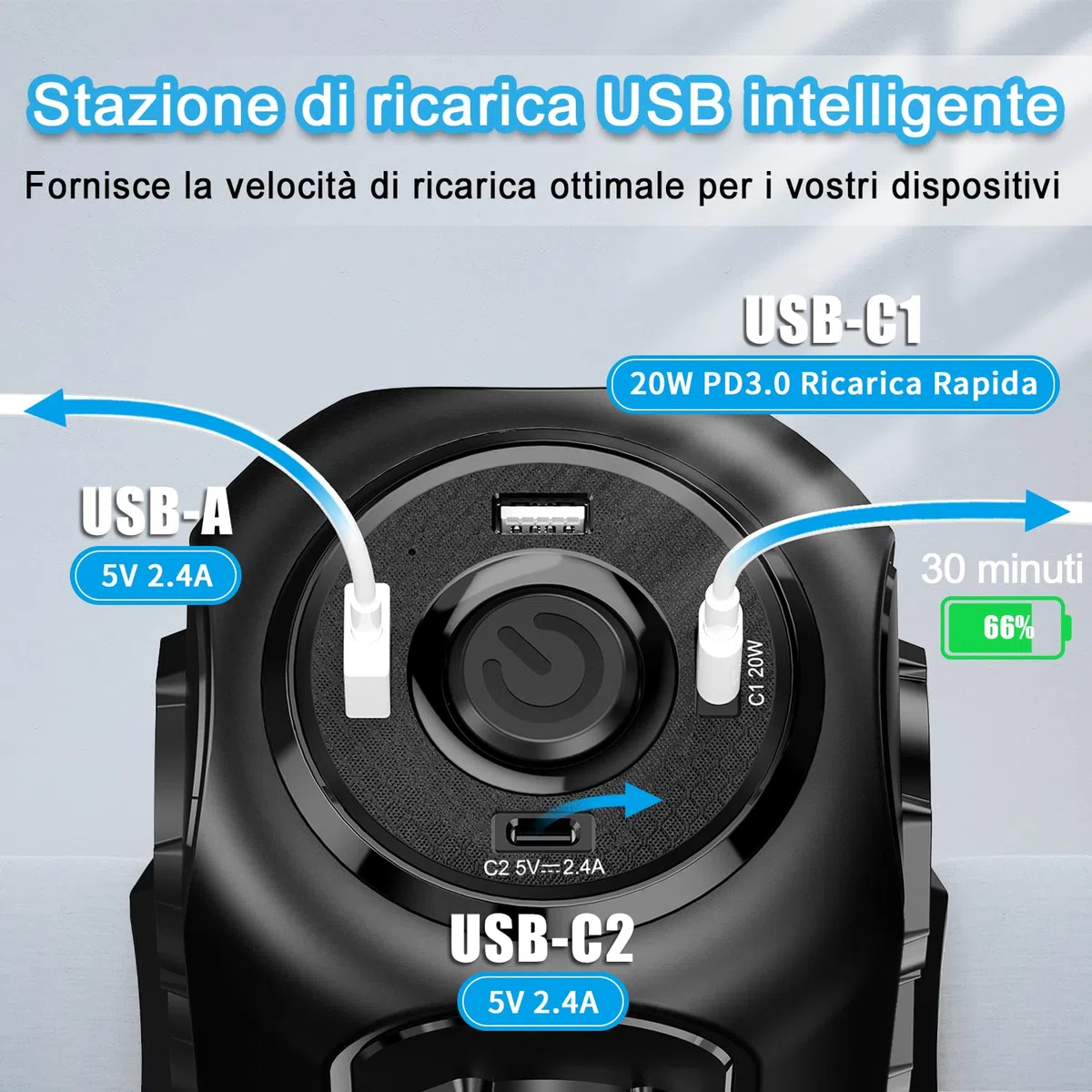 TOPREK Pionowe gniazdo wtykowe z 8 uniwersalnymi gniazdami ITA 10/16A i Schuko i 2 USB C i 2 USB A (1 20 W PD3.0 Szybkie ładowanie), kabel 5 m, 4000 W/16 A, listwa zasilająca z przełącznikiem, wtyczka