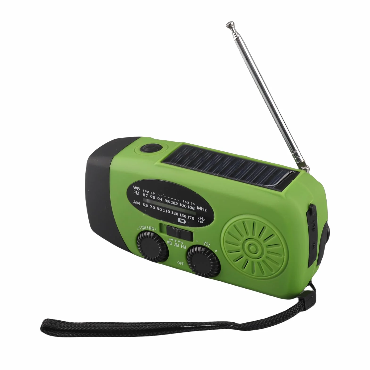Radio solarne FM/AM/NOAA z latarką LED i powerbankiem 1000 mAh