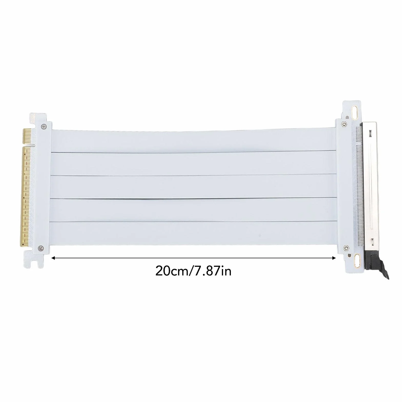 Kabel GPU Riser, kabel PCIE 5.0 Riser kompatybilny z 4.0 3.0 2.0 1.0 PCIE 5.0 X16 Riser Kabel PCB 128 GBPS Szybki elastyczny przedłużacz GPU Adapter kablowy Riser (20 cm)