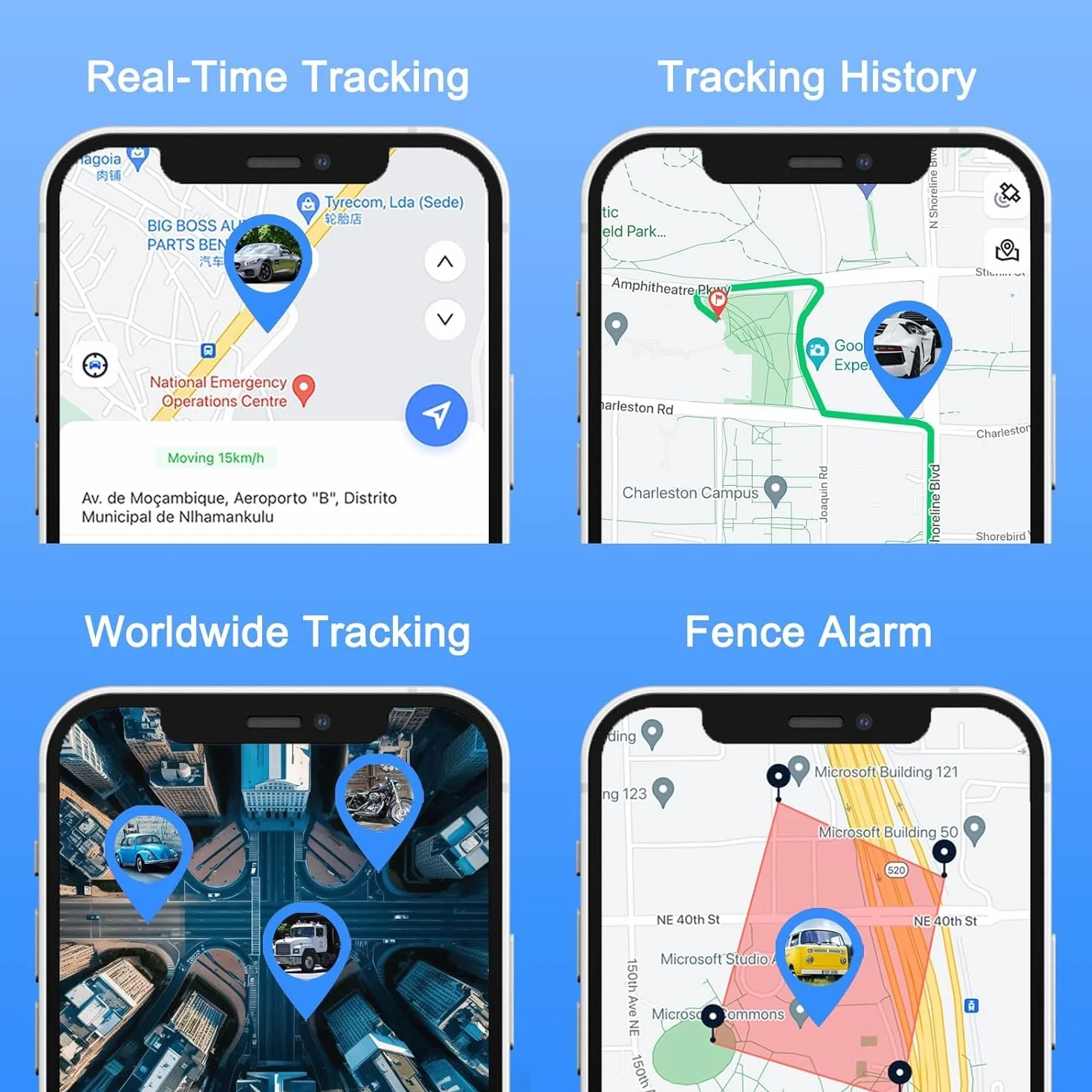 Tracker GPS 4G do pojazdów, do 90 dni, wodoodporny magnetyczny wykrywacz energii, nieograniczona odległość, historia tras, powiadomienia o prędkości, alarm antykradzieżowy i zasięg globalny