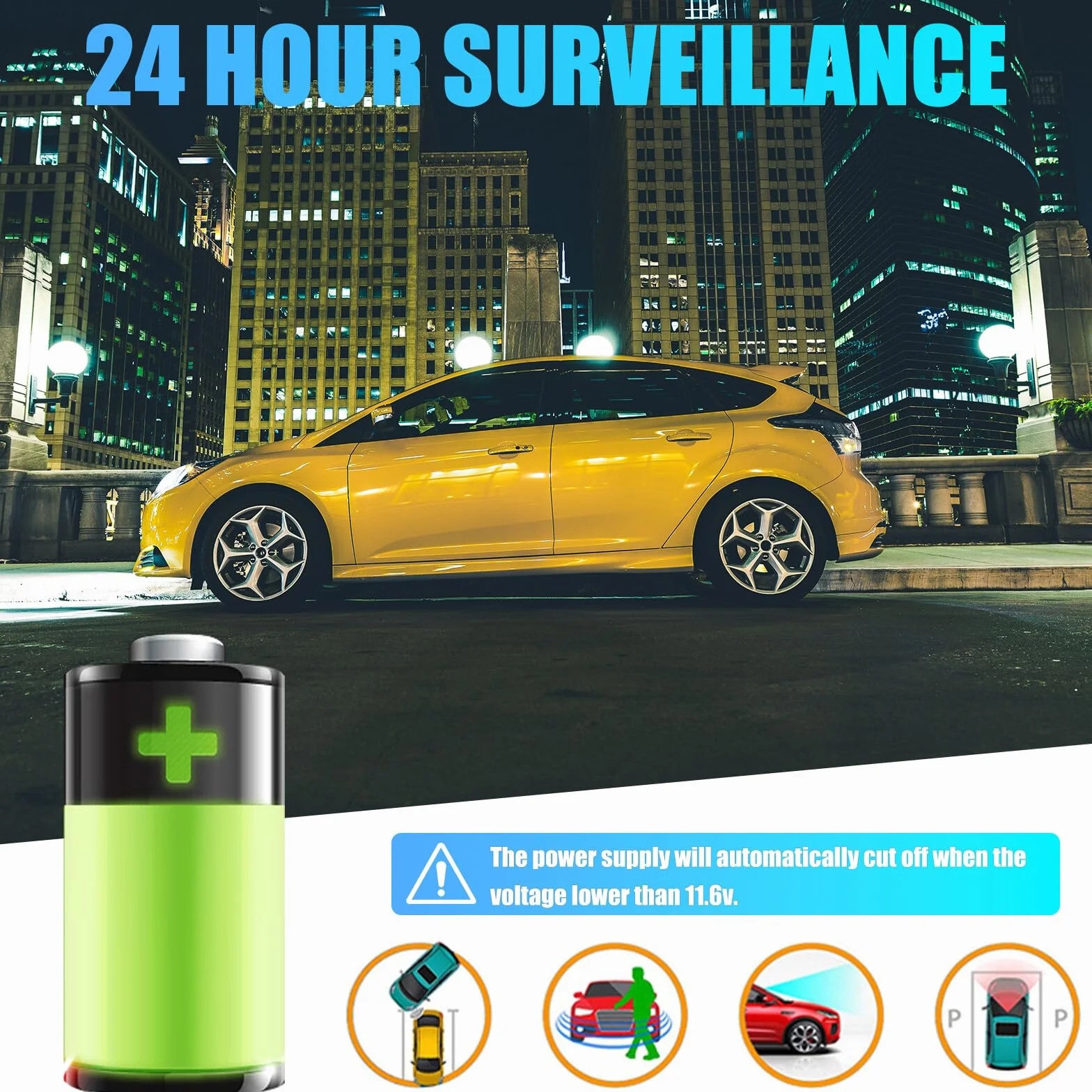 Zestaw Hardwire dla F7N wersja Typ-C Dashcam: zestaw Hardwire z łącznikiem Typ-C dla kamery samochodowej, monitoring parkowania, 12V/24V do 5V, kamera Dashcam z Hardwire i ochroną przed niskimi