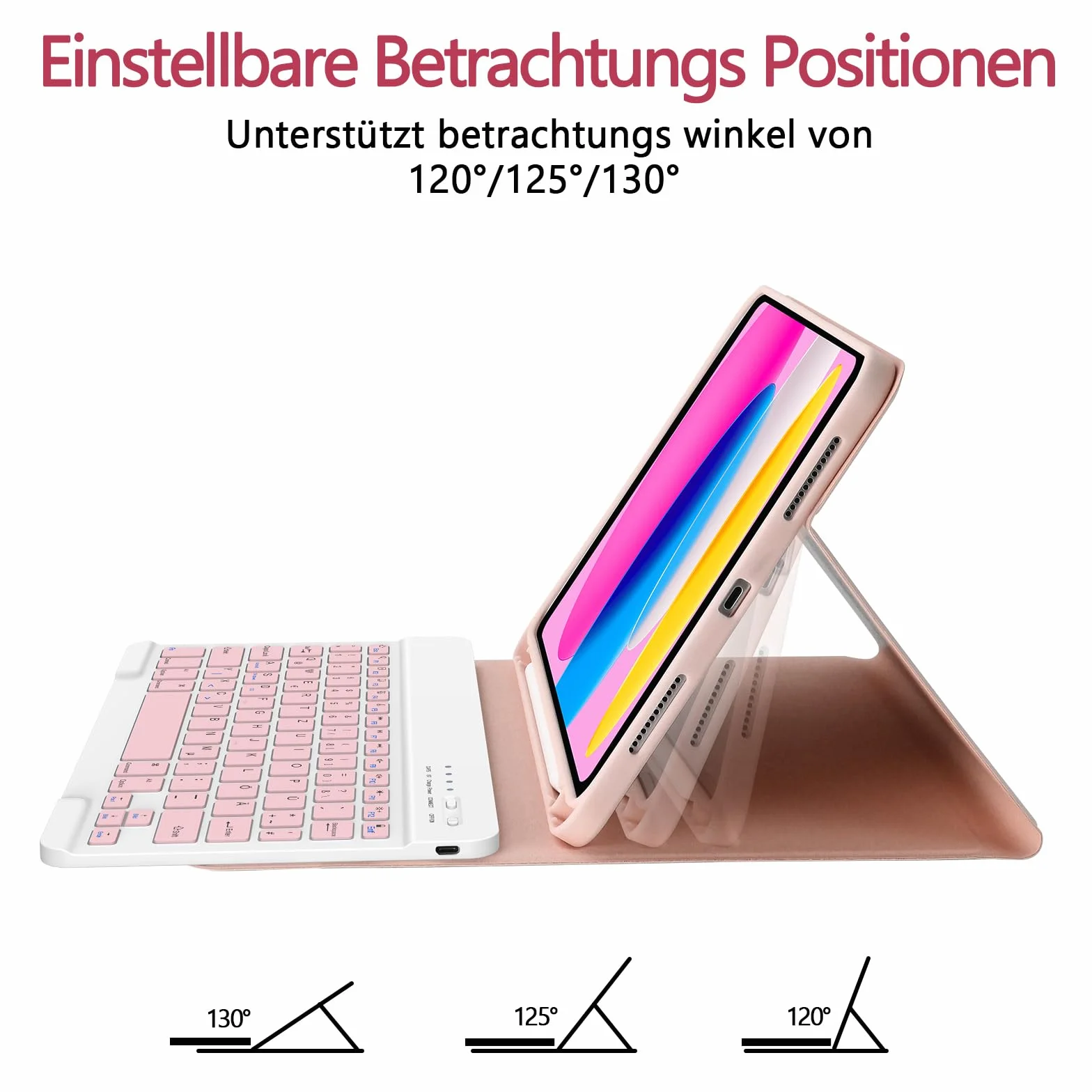 Etui z klawiaturą do iPada A16 11 generacji 2025/10 Generation 2022, bezprzewodowa Bluetooth, QWERTZ niemiecki