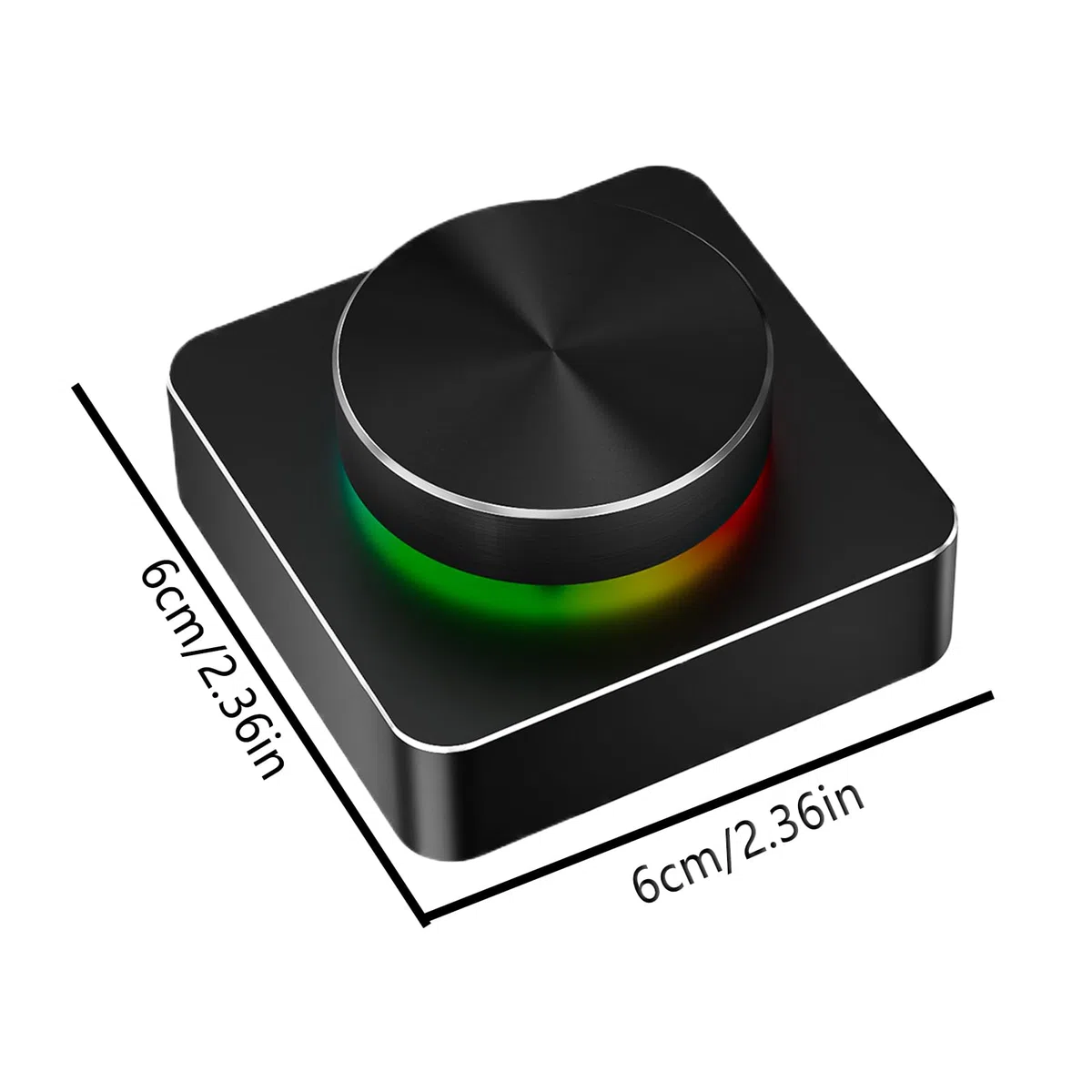 Komputerowe Pokrętło Kontrolera Głośności Podświetlenie RGB 7 Trybów | Komputerowy Bezprzewodowy Kontroler Głośności Multimediów Z Pokrętłem Głośnik