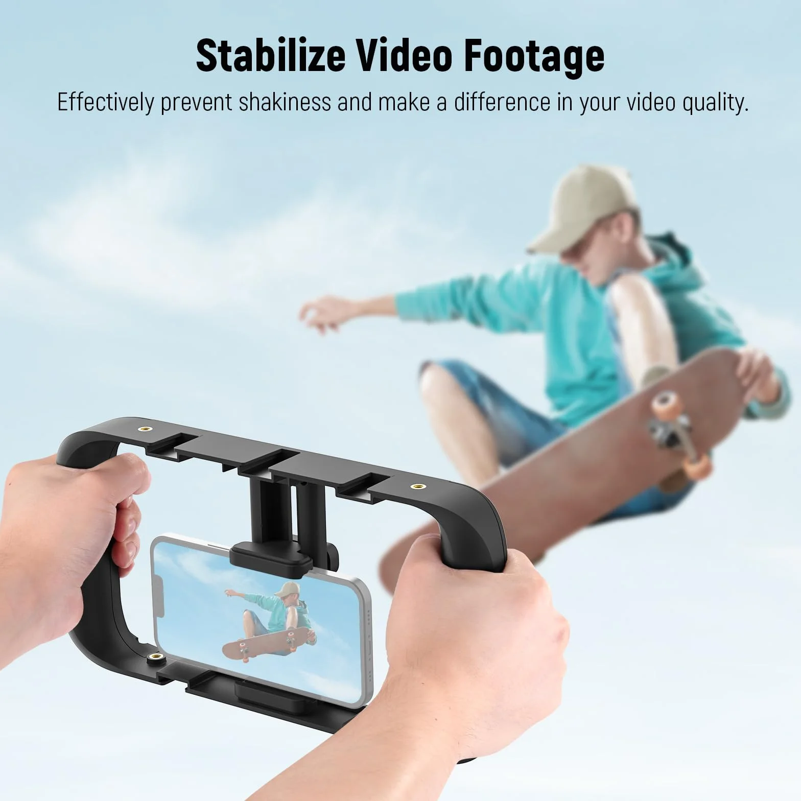 NEEWER Uchwyt na telefon komórkowy, klatka stabilizatora z akcesoriami i gwintem 1/4", kompatybilna z iPhone 14 Plus/Pro Max 13 Mini/Pro Max X XS Max XR Android