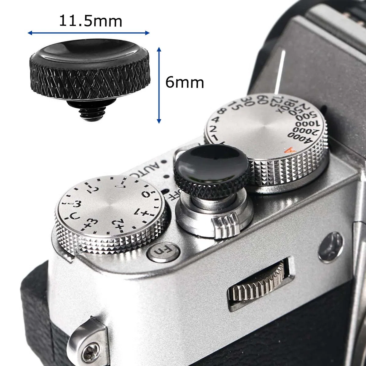 4 sztuki przycisku wyzwalania migawki aparatu, przycisk migawki do aparatu, pełna miedź, wklęsły przycisk migawki, kompatybilny z Fujifilm X-TS, Leica M1, Sony RX1, Hasselblad XD7, Canon F-1, Nikon