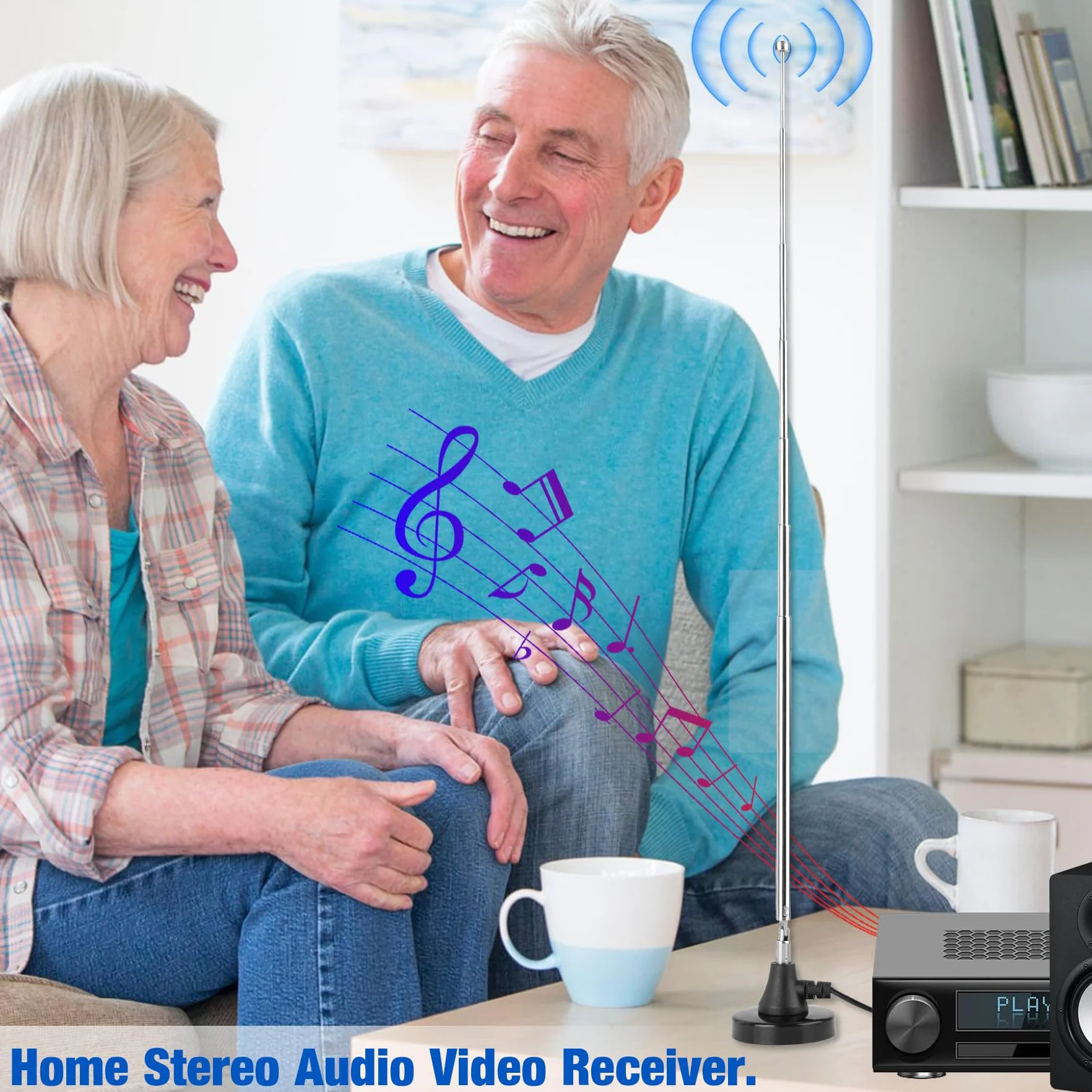 Antena radiowa DAB+ FM teleskopowa z podstawą magnetyczną do Denon Pioneer Onkyo Marantz