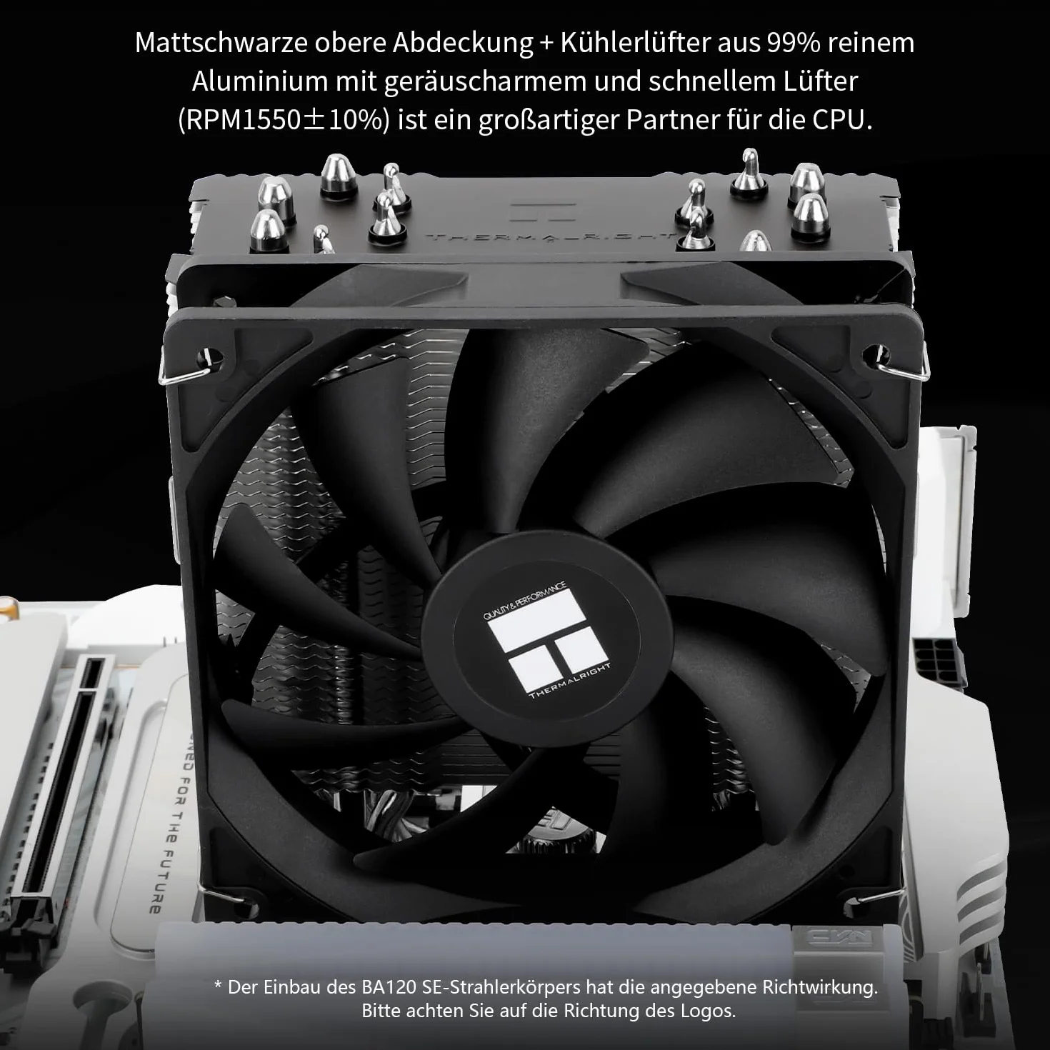Thermalright Burst Assassin 120 SE CPU chłodnica powietrza, 6 rur cieplnych, TL-C12C PWM, 1550 RPM, AM4/AM5/Intel LGA1851/1700/1150/1200